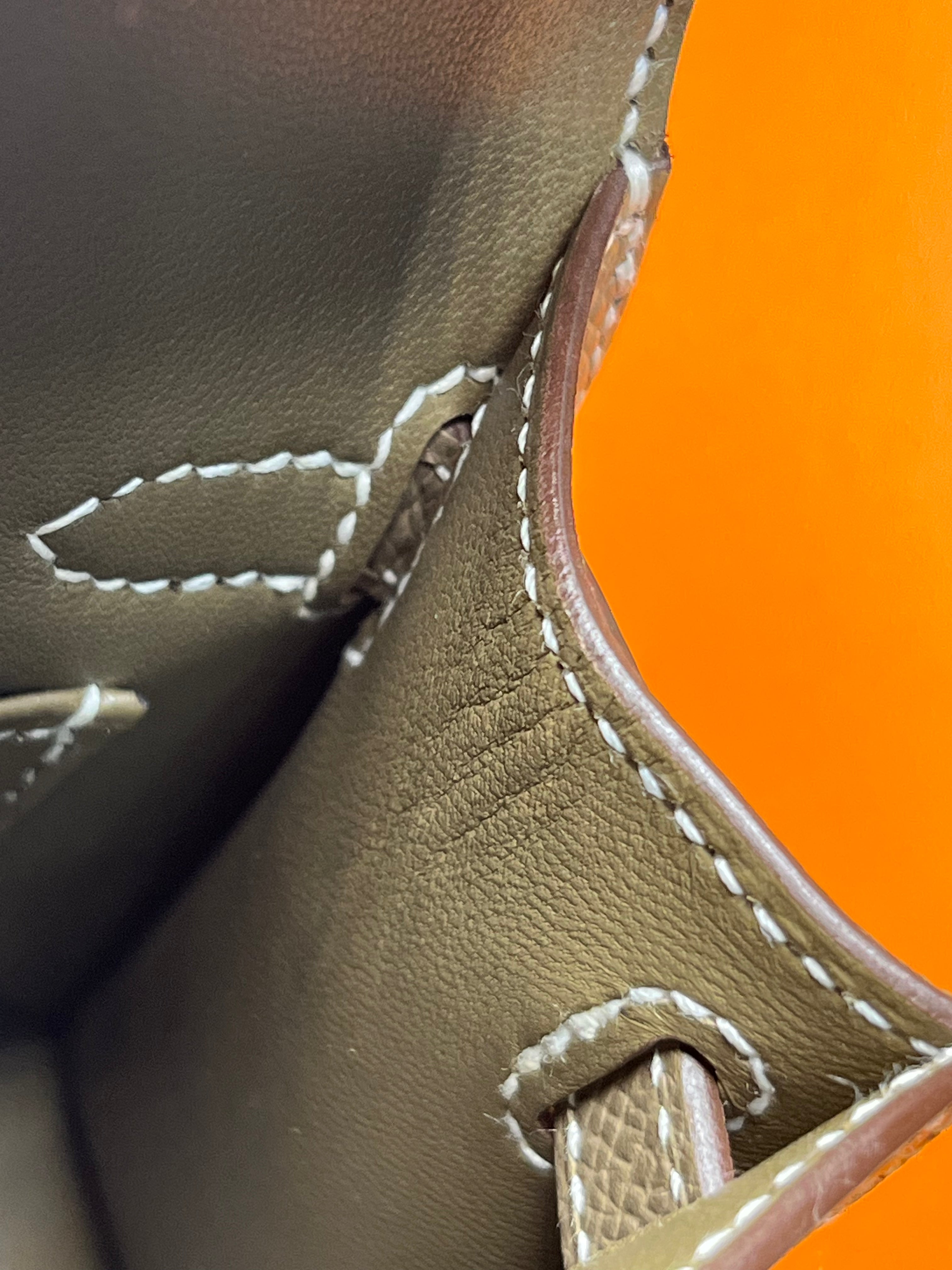 Mini Kelly in Etoupe Epsom Leather Palladium Hardware Stamp W(2024)