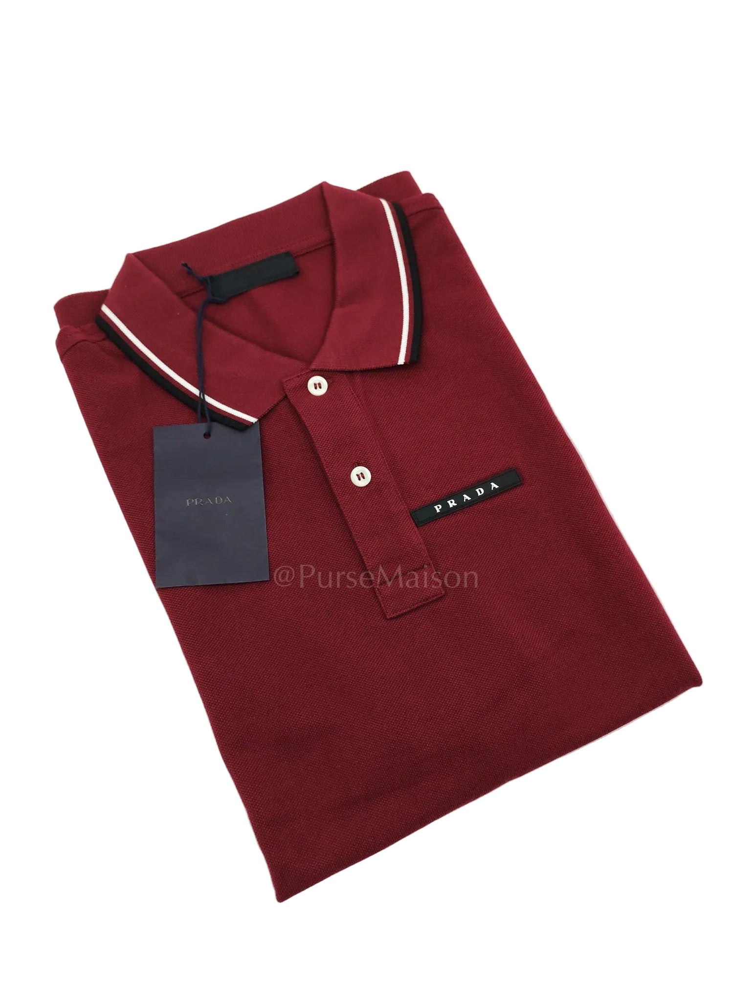 Piquet Bordeaux (Burgundy) Polo Shirt Size L