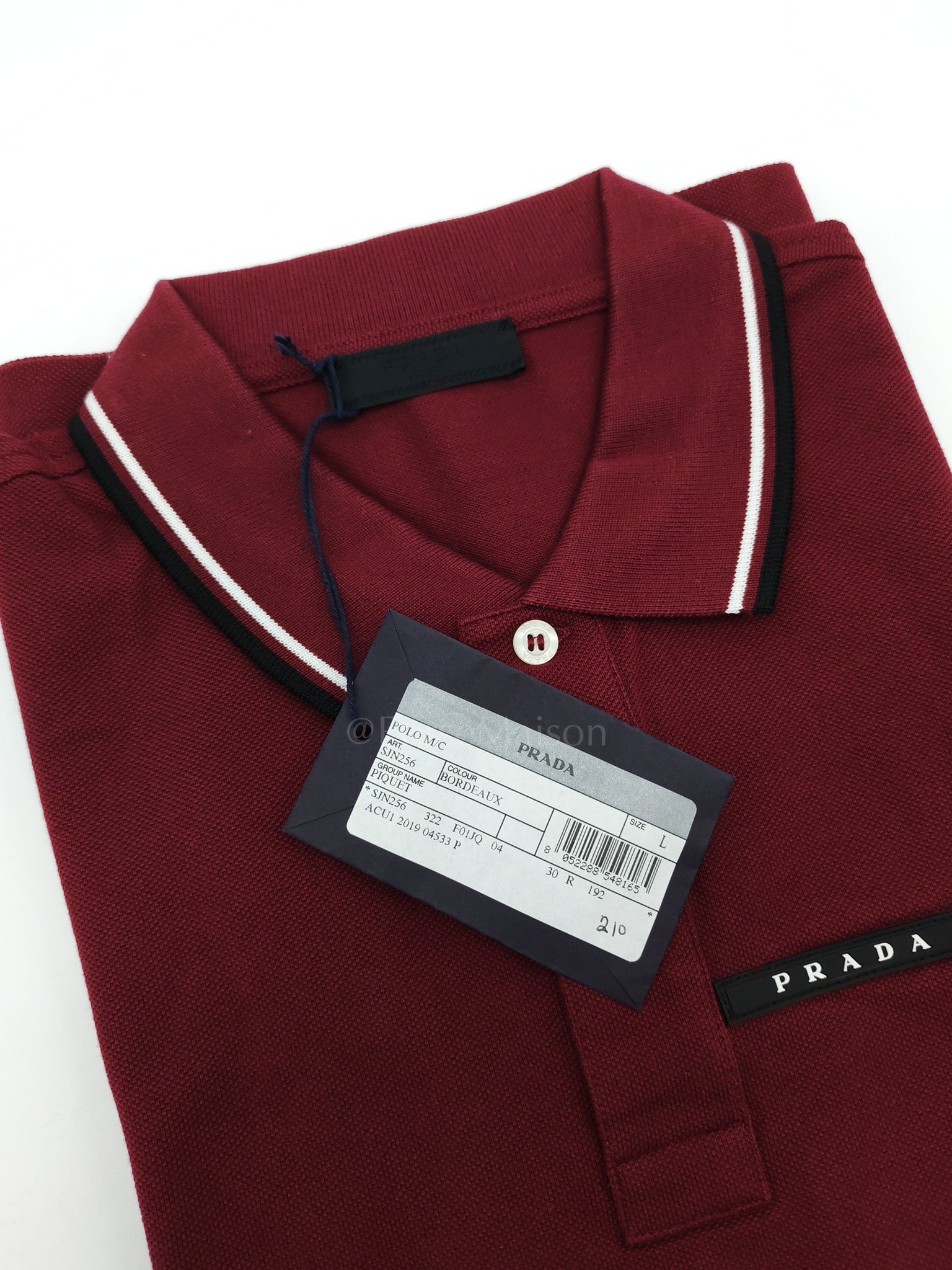 Piquet Bordeaux (Burgundy) Polo Shirt Size L