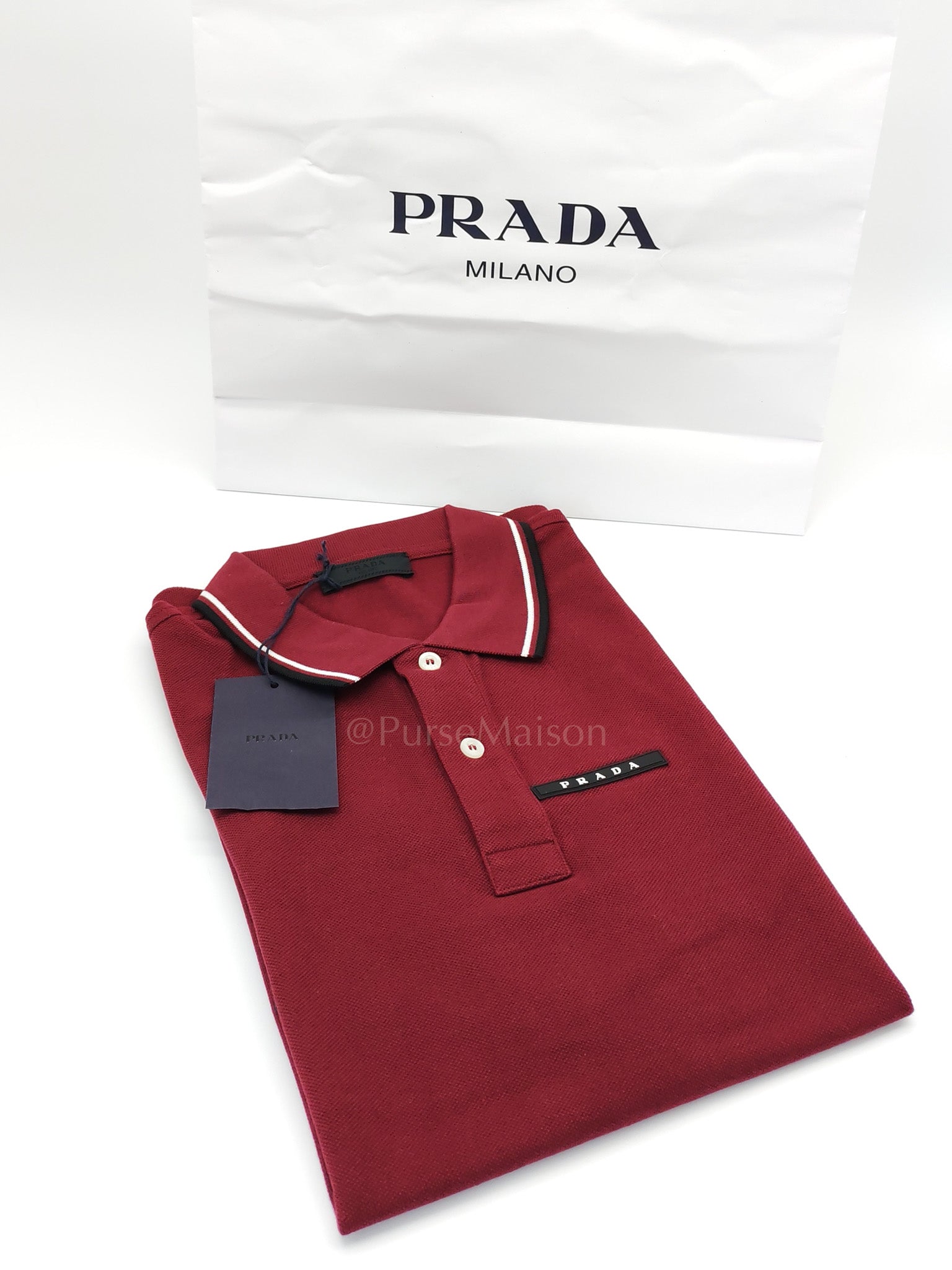 Piquet Bordeaux (Burgundy) Polo Shirt Size L
