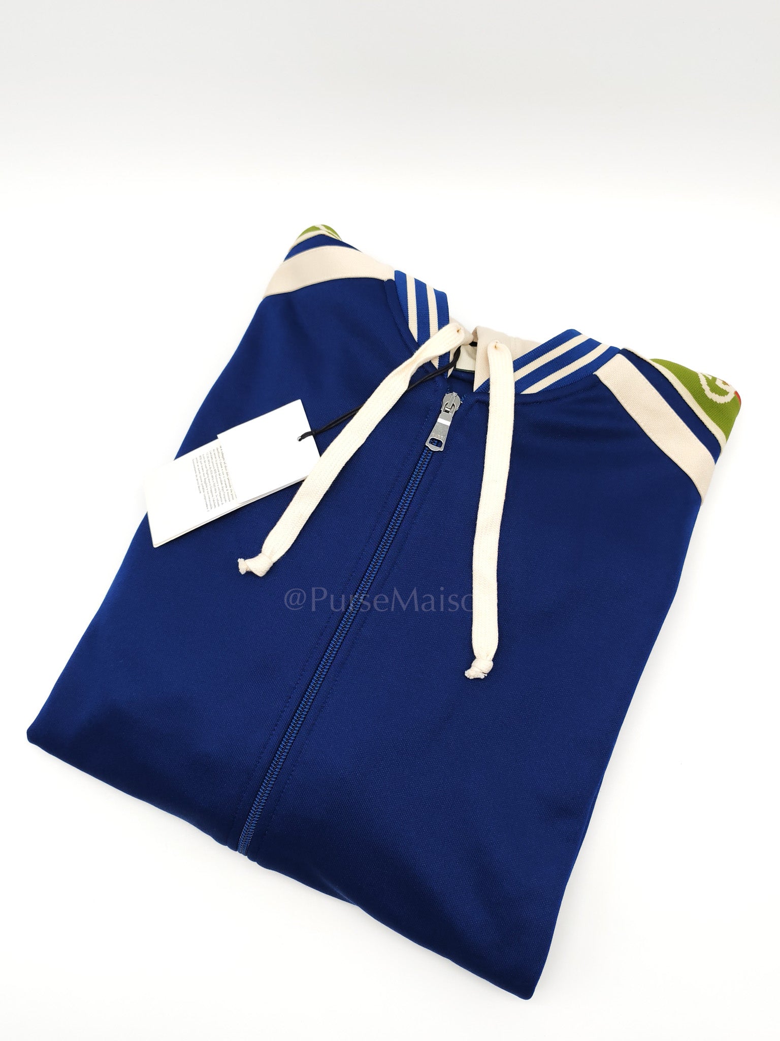 Casual GG Logo Hoodie in Blue Size XL