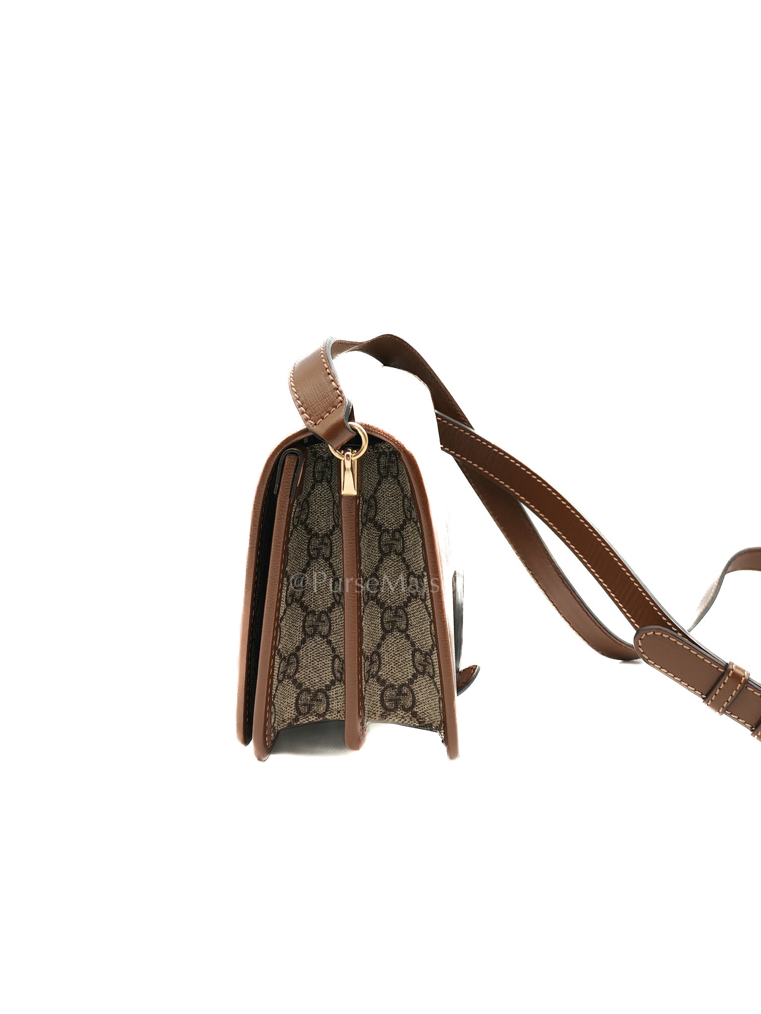Supreme Monogram Canvas Azalea Calfskin Retro Crossbody Bag
