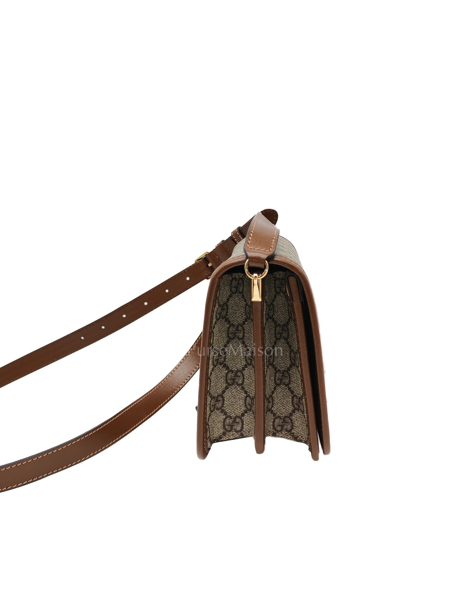 Supreme Monogram Canvas Azalea Calfskin Retro Crossbody Bag