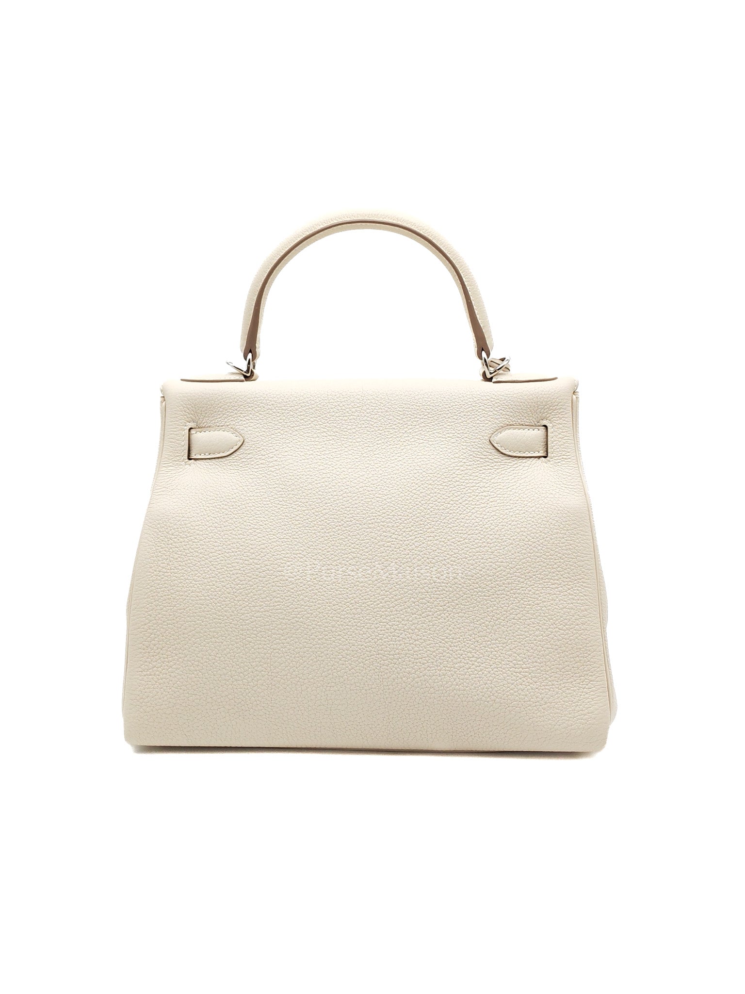 Kelly 28 Retourne in Craie Togo Leather and Palladium Hardware Stamp K (2025)