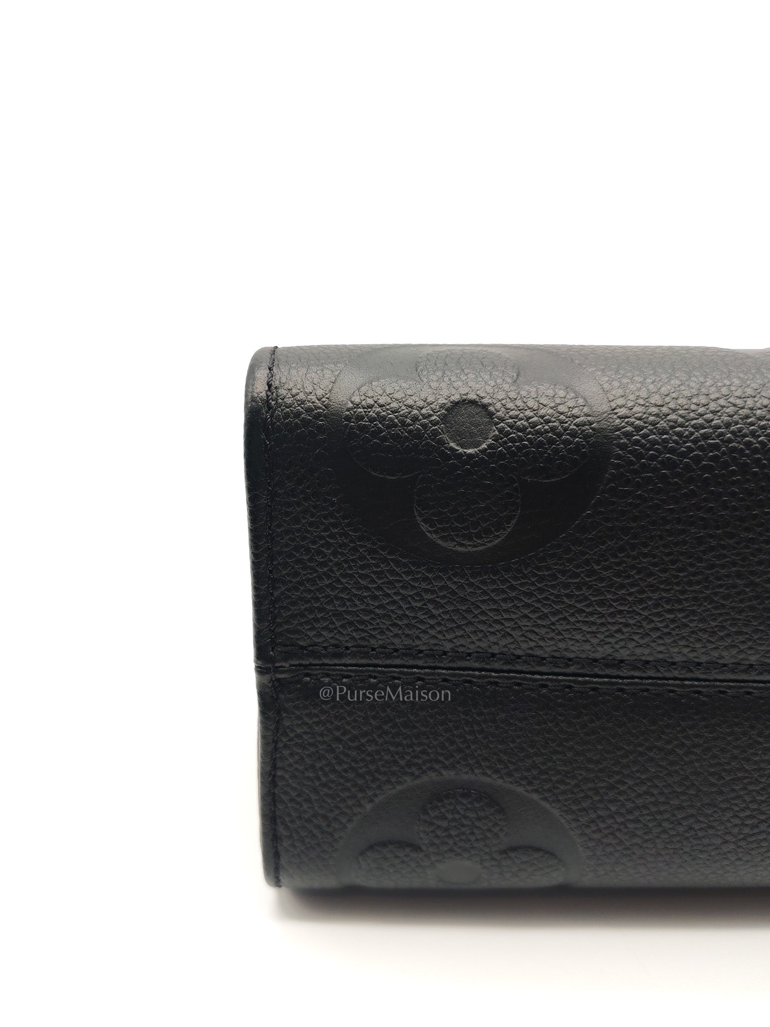 OnTheGo (OTG) East West in Black Empreinte Leather Two-Way Bag (Microchip)