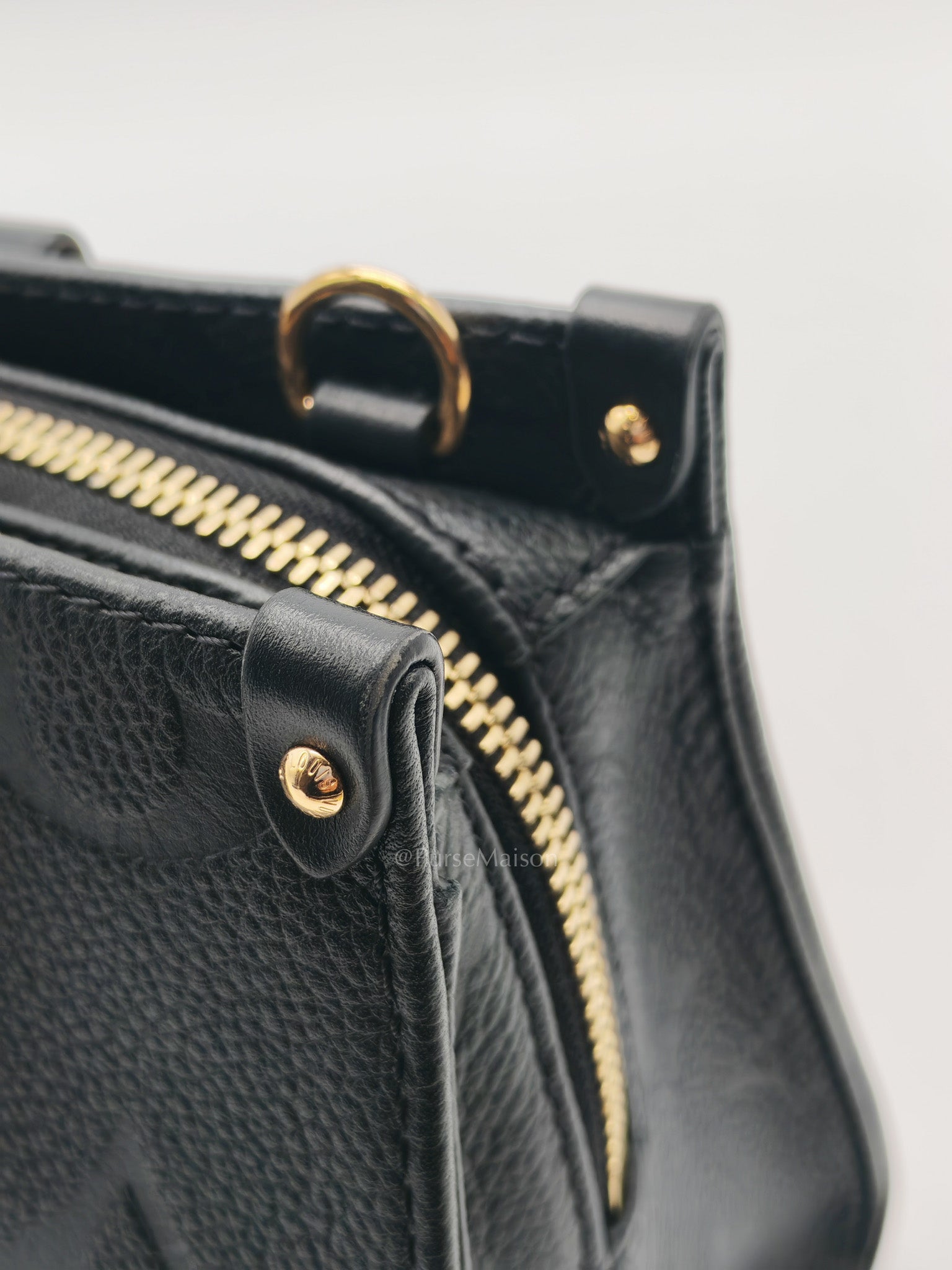 OnTheGo (OTG) East West in Black Empreinte Leather Two-Way Bag (Microchip)