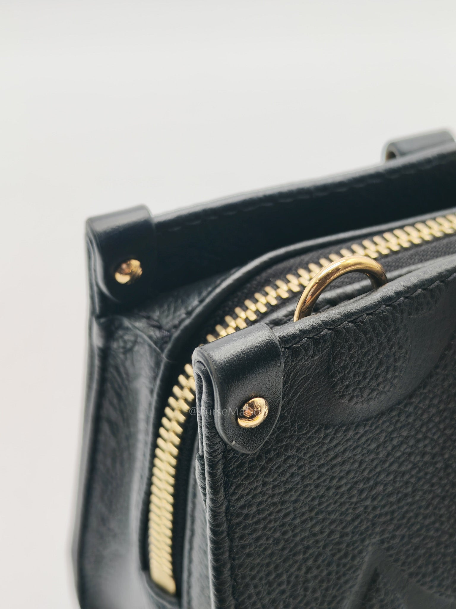 OnTheGo (OTG) East West in Black Empreinte Leather Two-Way Bag (Microchip)