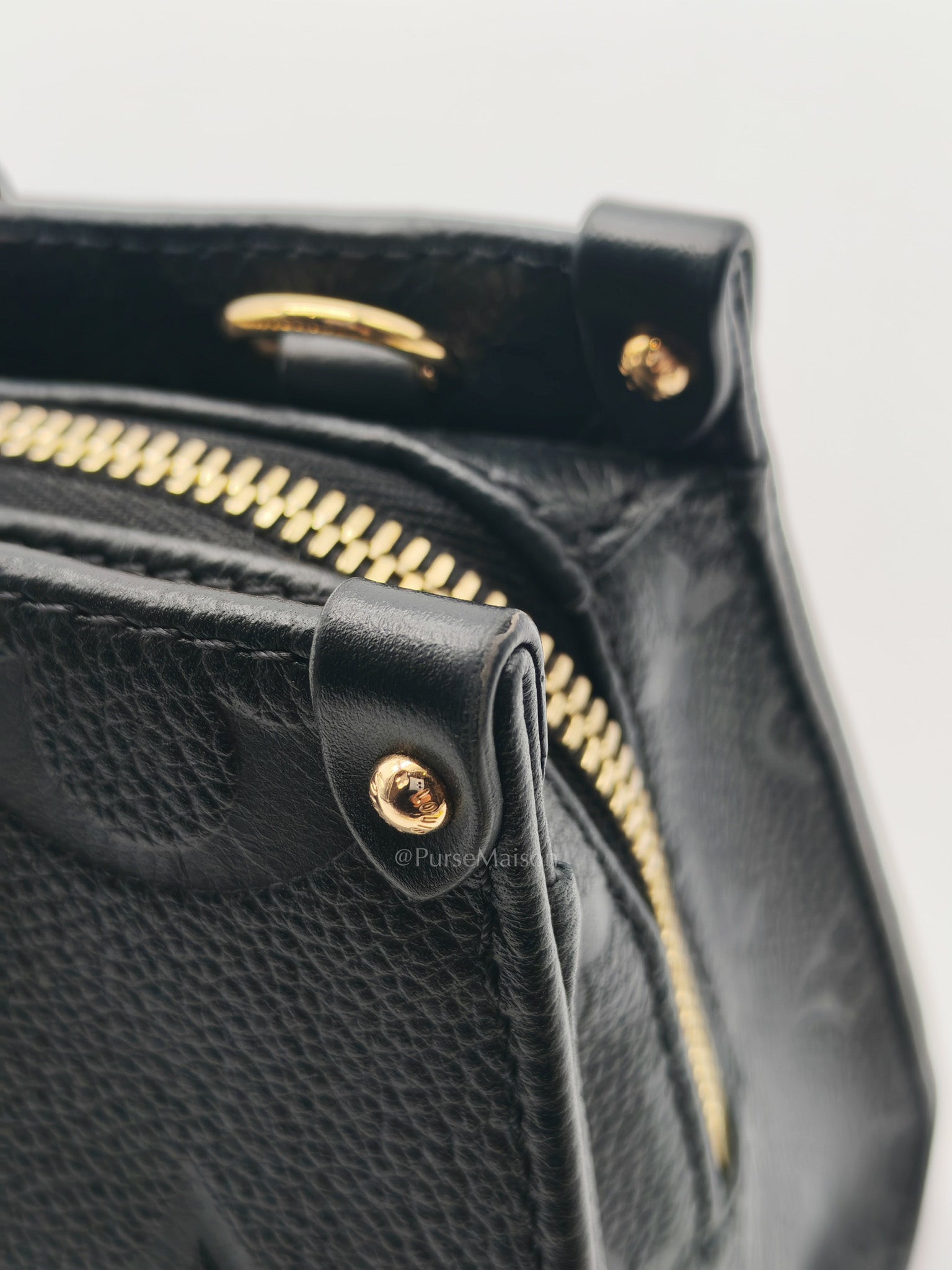 OnTheGo (OTG) East West in Black Empreinte Leather Two-Way Bag (Microchip)