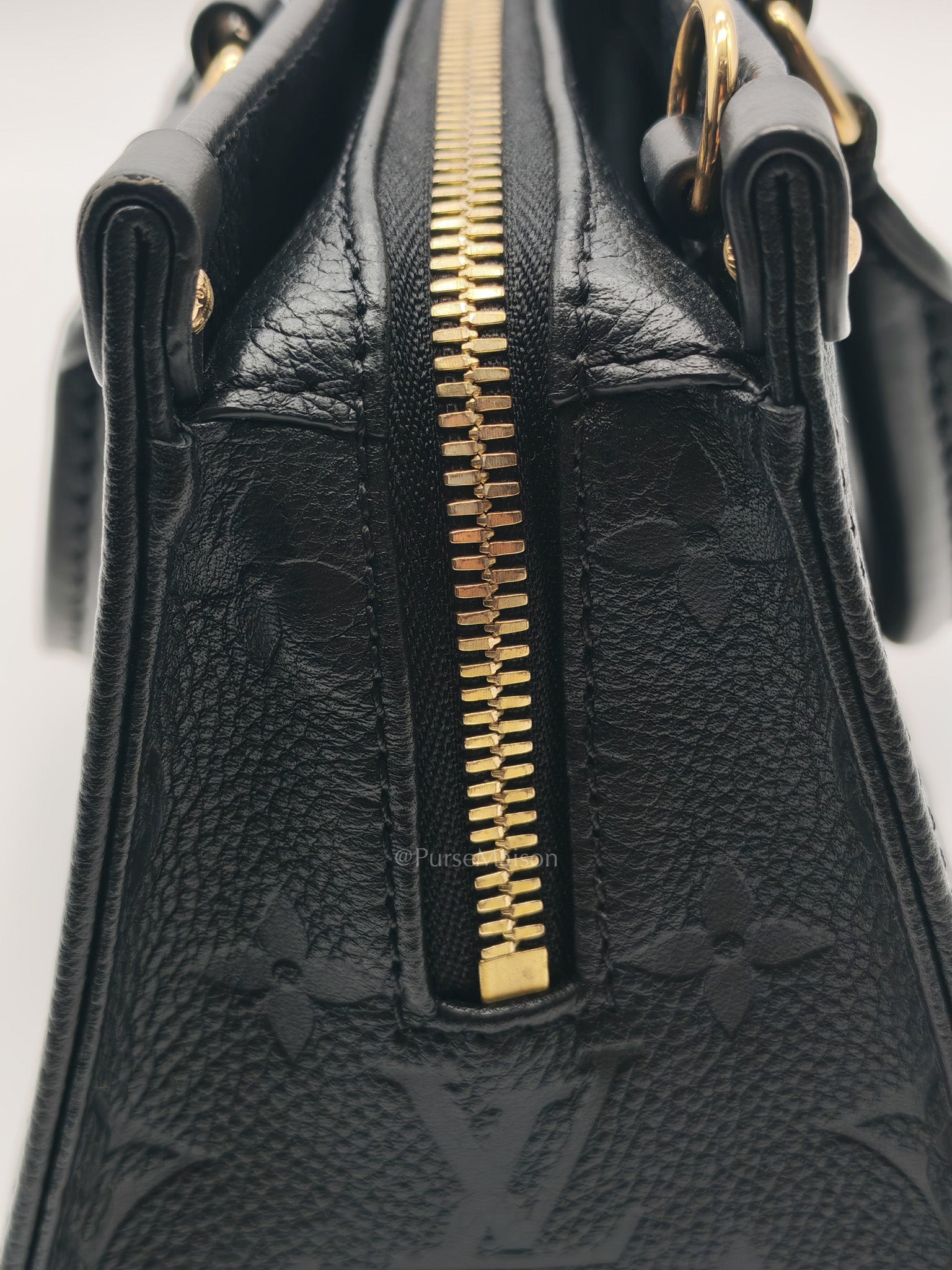 OnTheGo (OTG) East West in Black Empreinte Leather Two-Way Bag (Microchip)