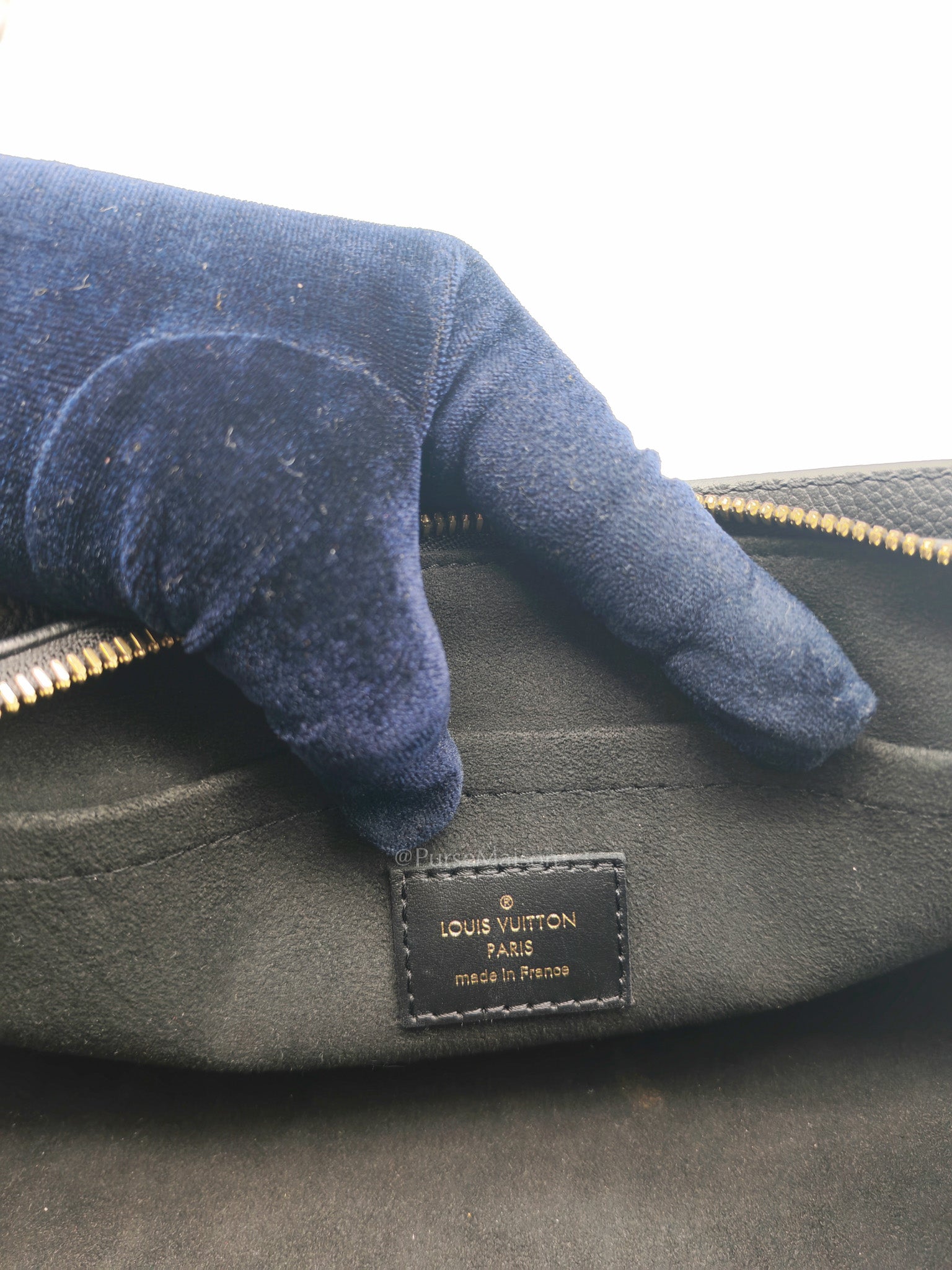 OnTheGo (OTG) East West in Black Empreinte Leather Two-Way Bag (Microchip)