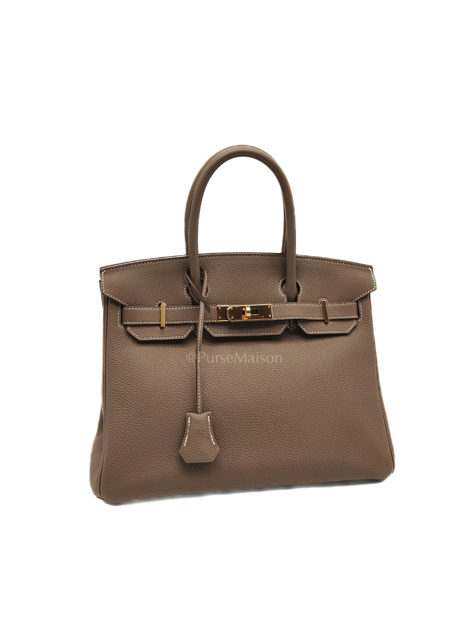 Birkin 30 in Etoupe Togo Leather & Gold Hardware Stamp A (2017)