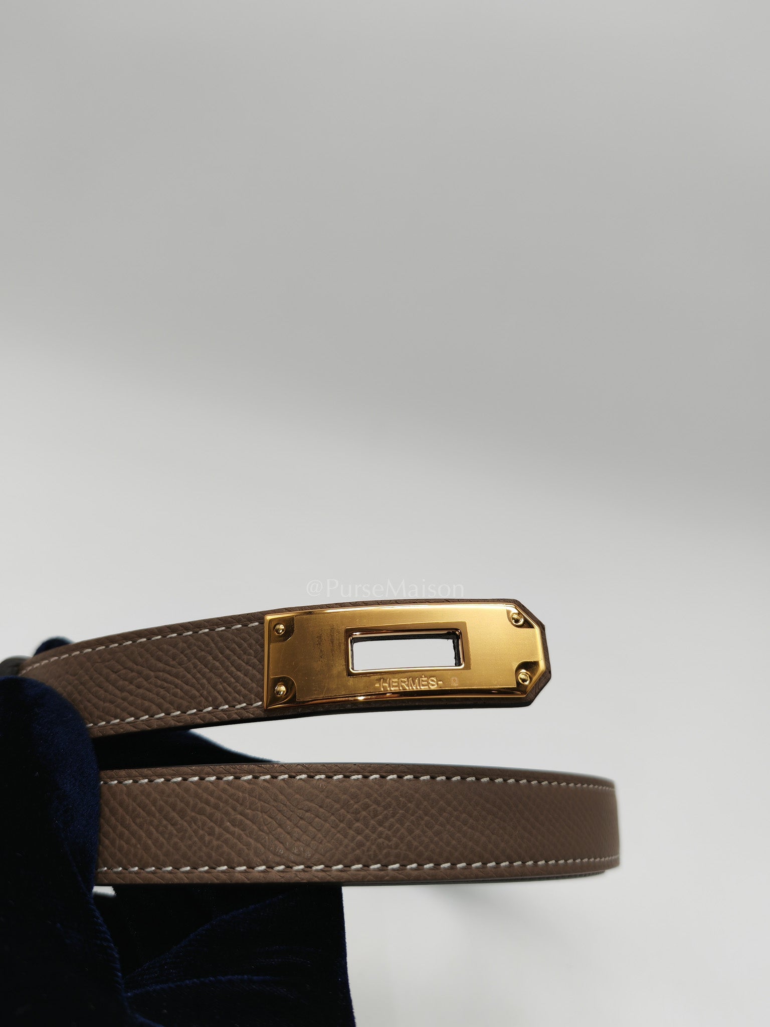 Kelly Belt Etoupe Epsom Leather in Gold Hardware Stamp K (2025)