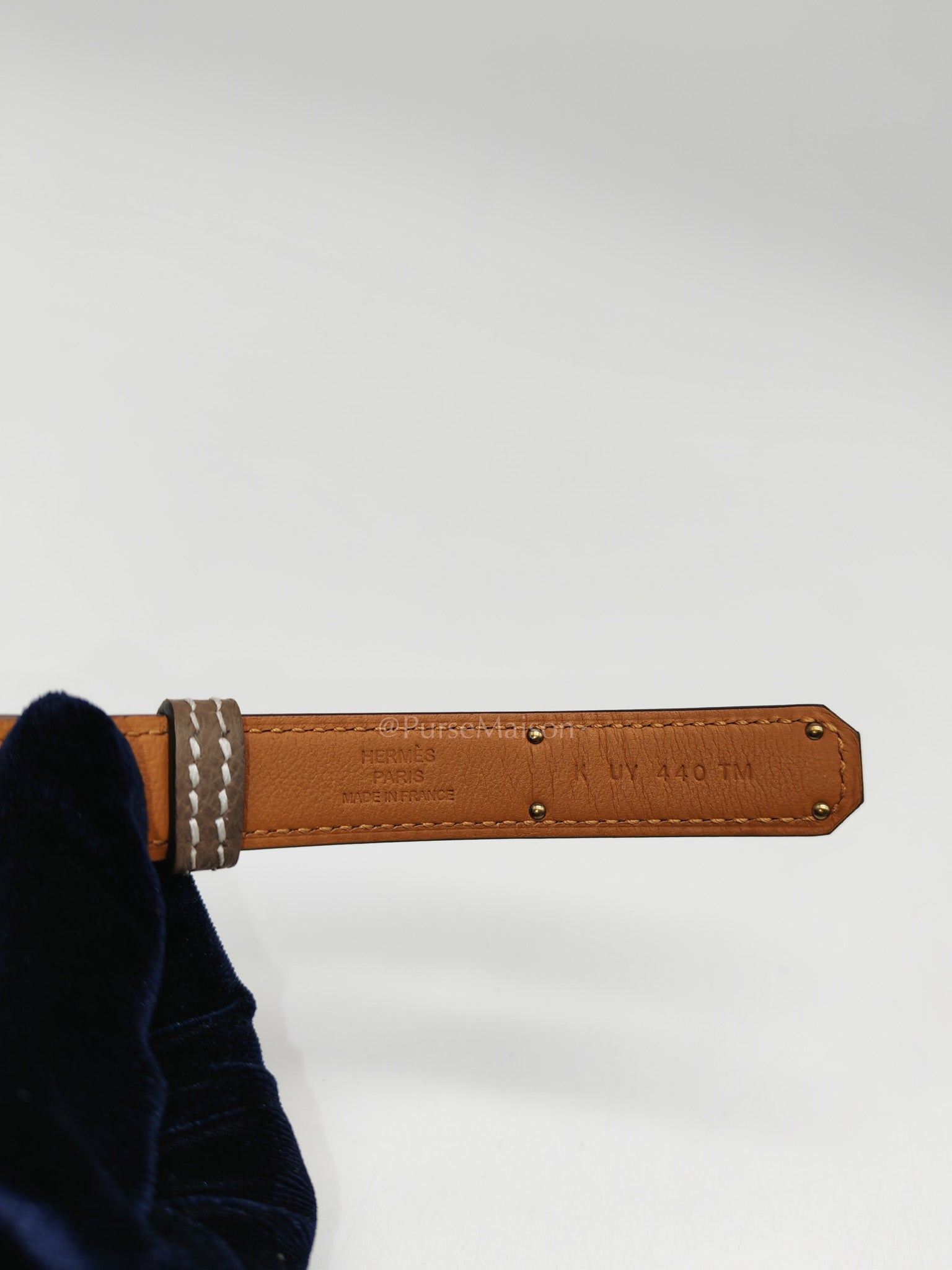 Kelly Belt Etoupe Epsom Leather in Gold Hardware Stamp K (2025)