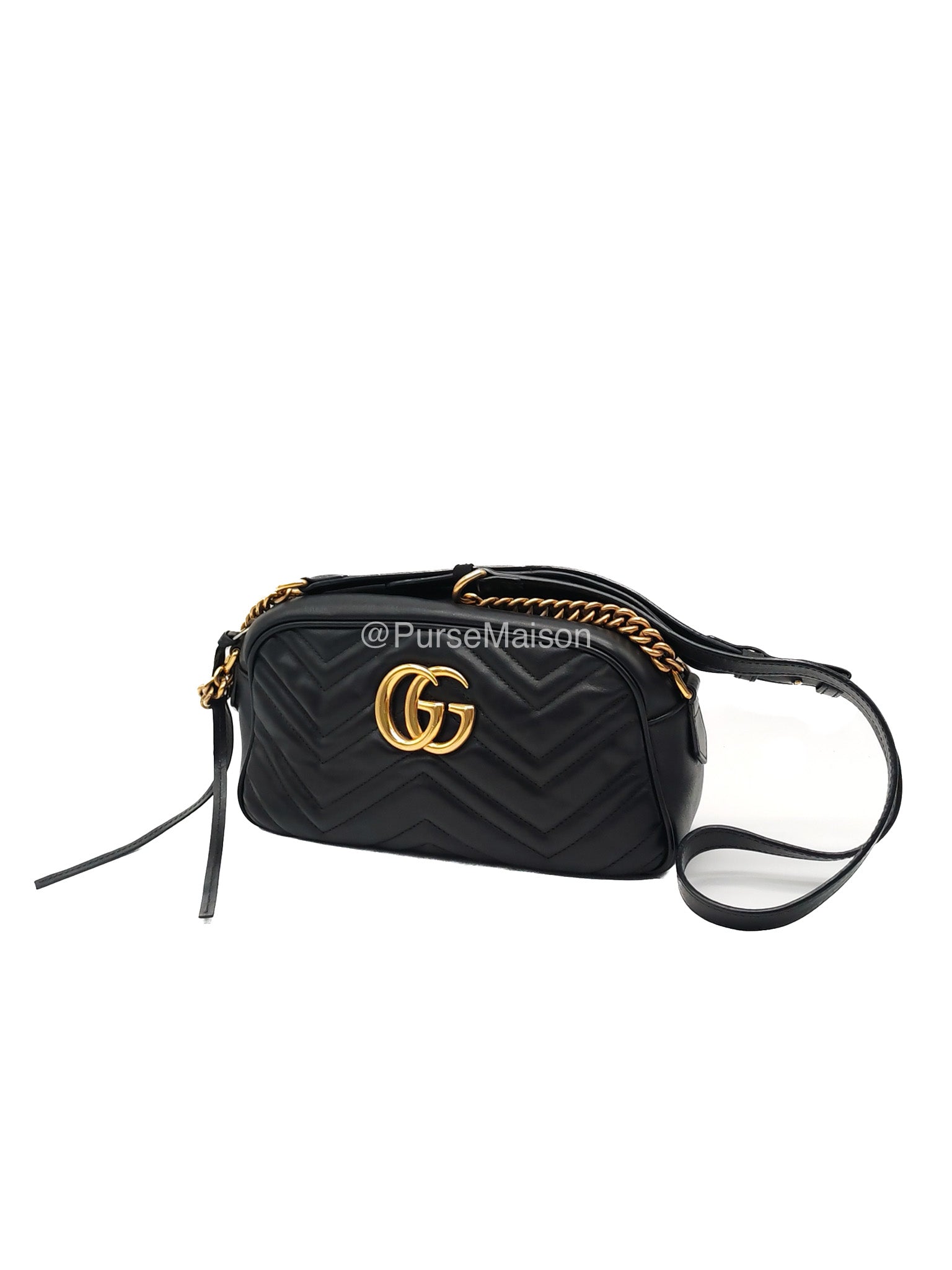 Gucci GG Marmont Camera Bag in Matelasse Leather Crossbody Bag