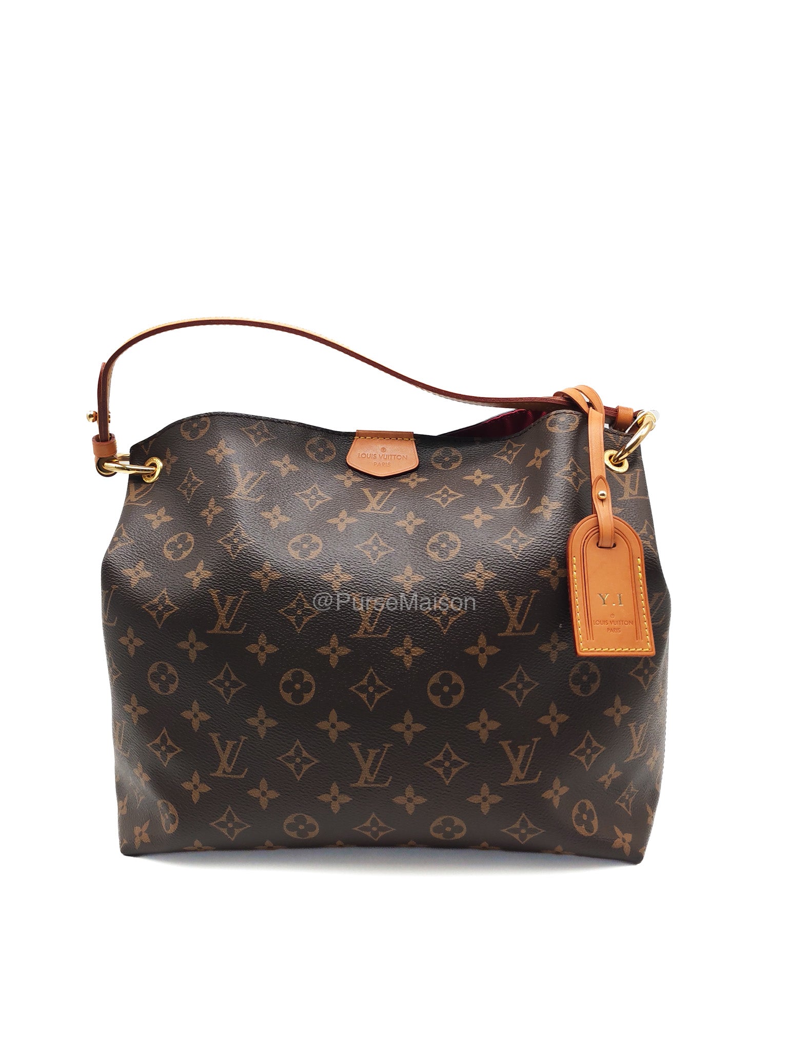 Louis Vuitton Graceful Hobo Bag PM in Monogram Canvas (Date Code: RI3189) with Y.I Hot Stamping