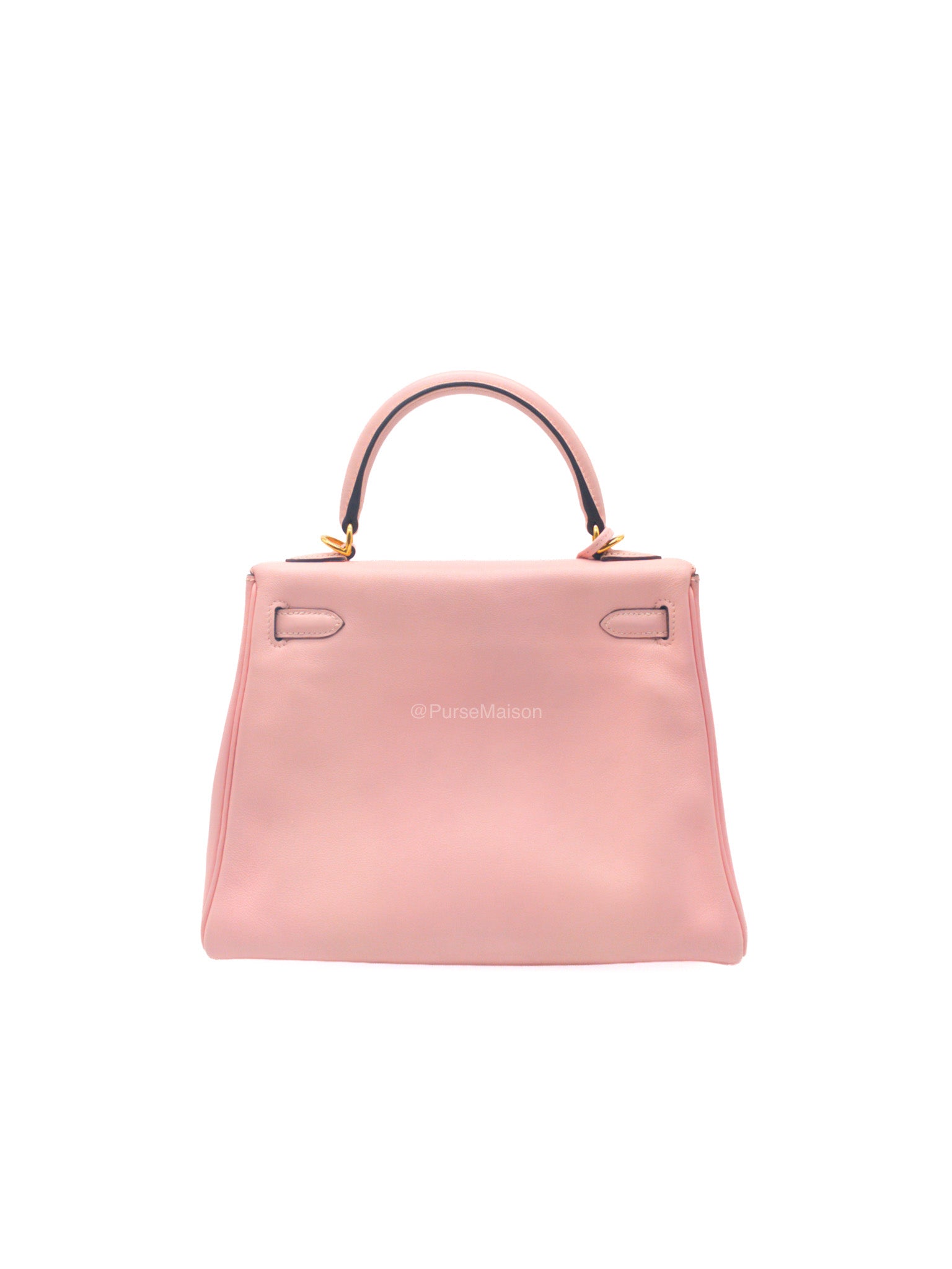 Hermes Kelly 25 Retourne in Rose Sakura Swift Leather and Gold Hardware Stamp T (2015)
