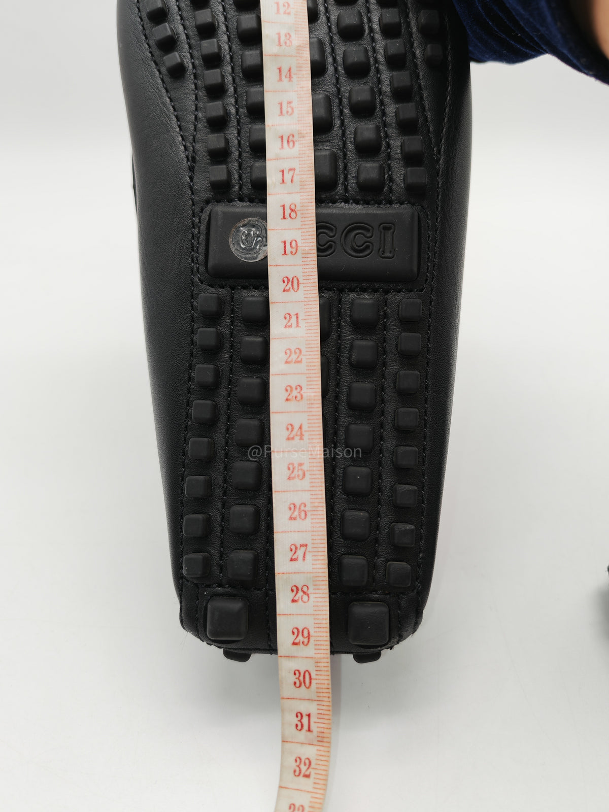 Gucci Interlocking G Driving Loafers in Black Leather Size 8.5 EU (27.5 cm)