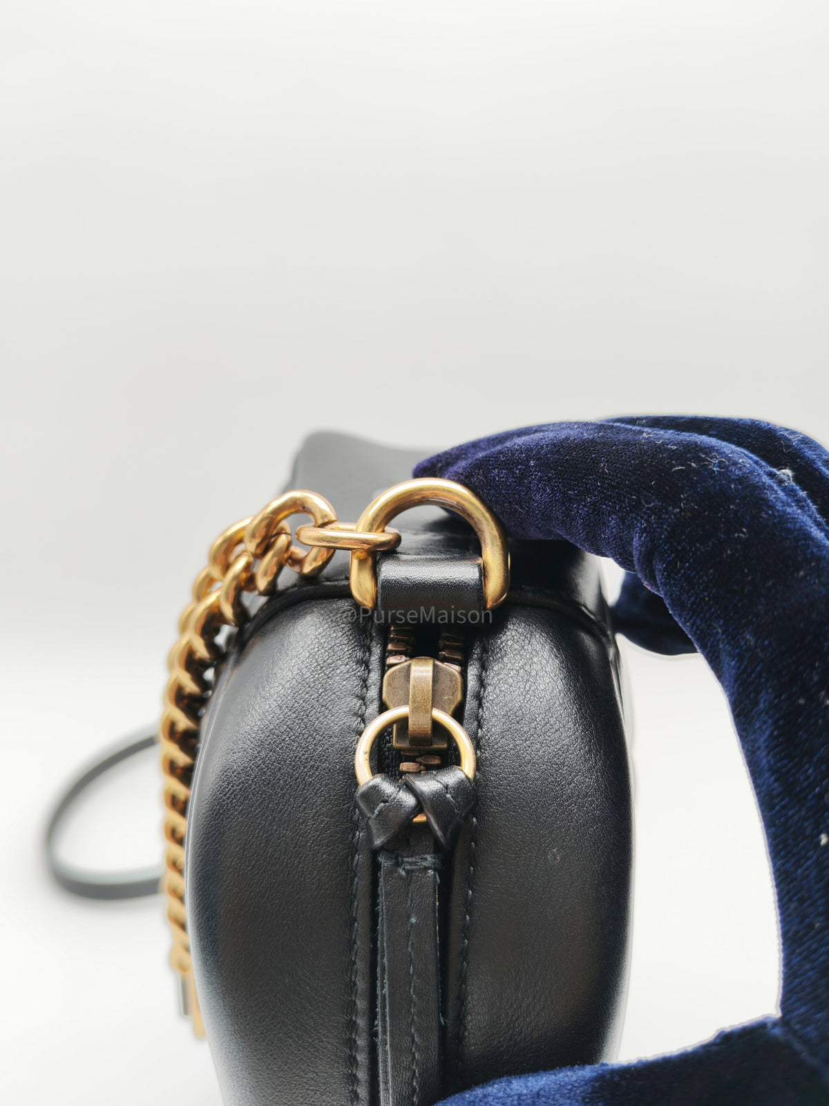 Gucci GG Marmont Camera Bag Small in Black Matelasse Leather Crossbody Bag