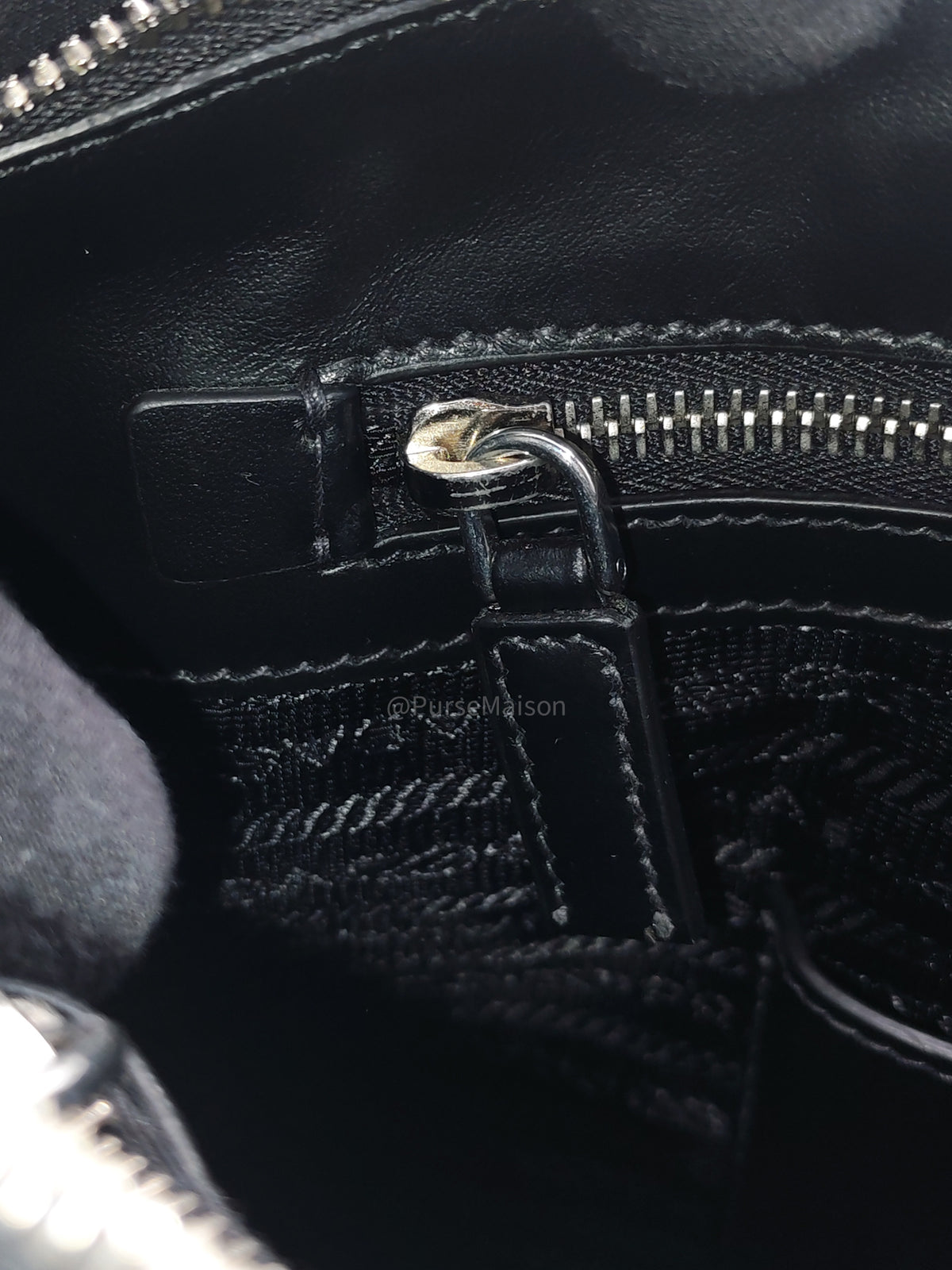 Prada Briefcase/Work Tote Bag in Black Saffiano Leather and Silver Hardware