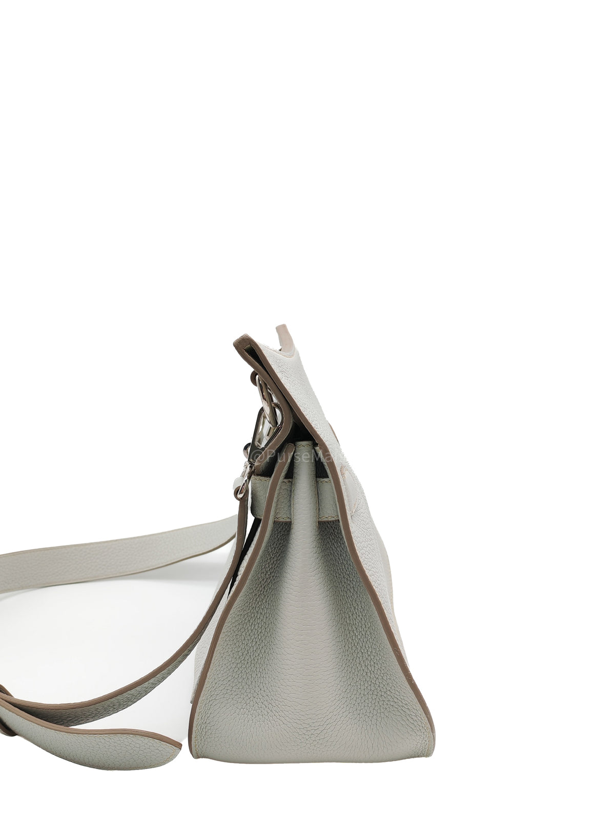 Hermes Jypsiere 31 Gris Pearl Clemence Leather Palladium Hardware Stamp Q Square (2013)