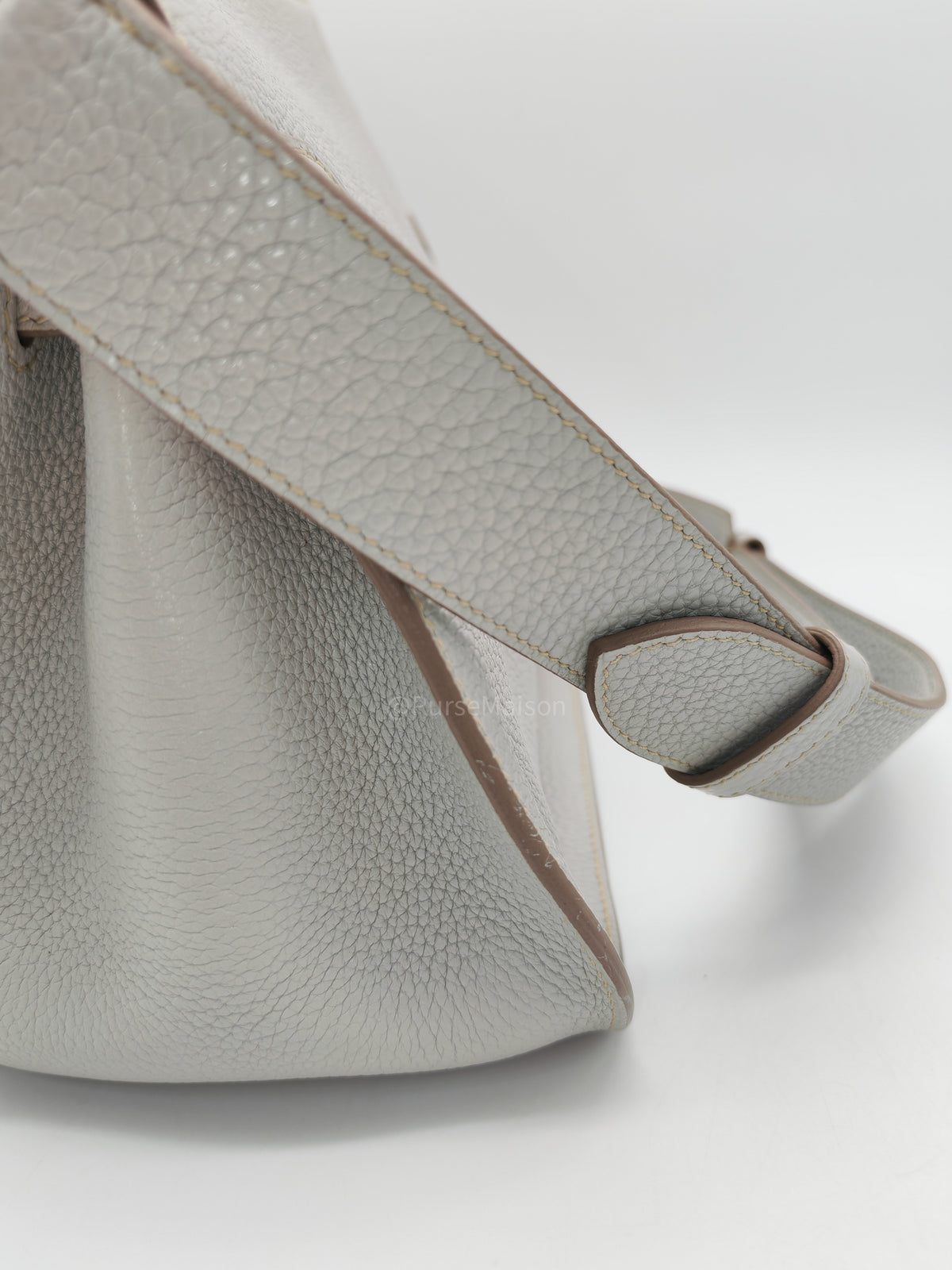 Hermes Jypsiere 31 Gris Pearl Clemence Leather Palladium Hardware Stamp Q Square (2013)