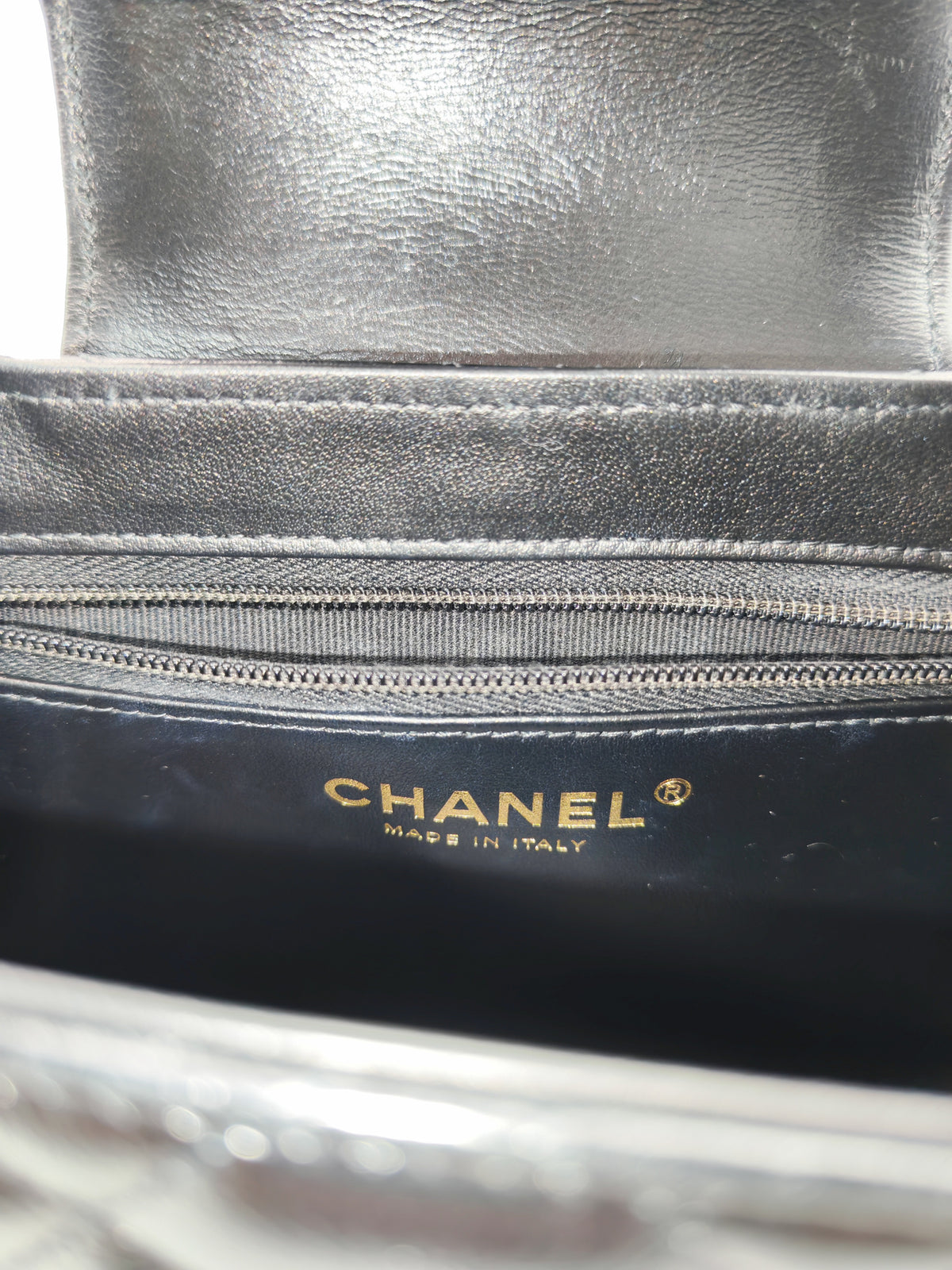 Chanel CC Kelly Small in Black Calfskin Leather & Aged Gold Hardware Microchip (G4****AA)