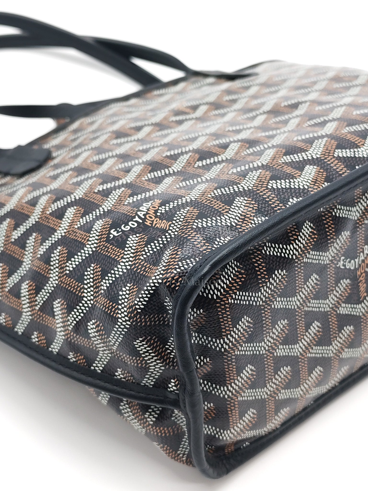 Mini Anjou in Black Goyardine Canvas