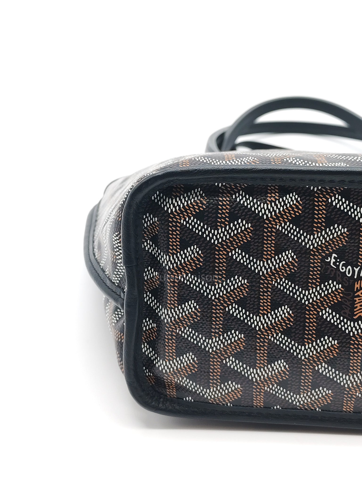 Mini Anjou in Black Goyardine Canvas