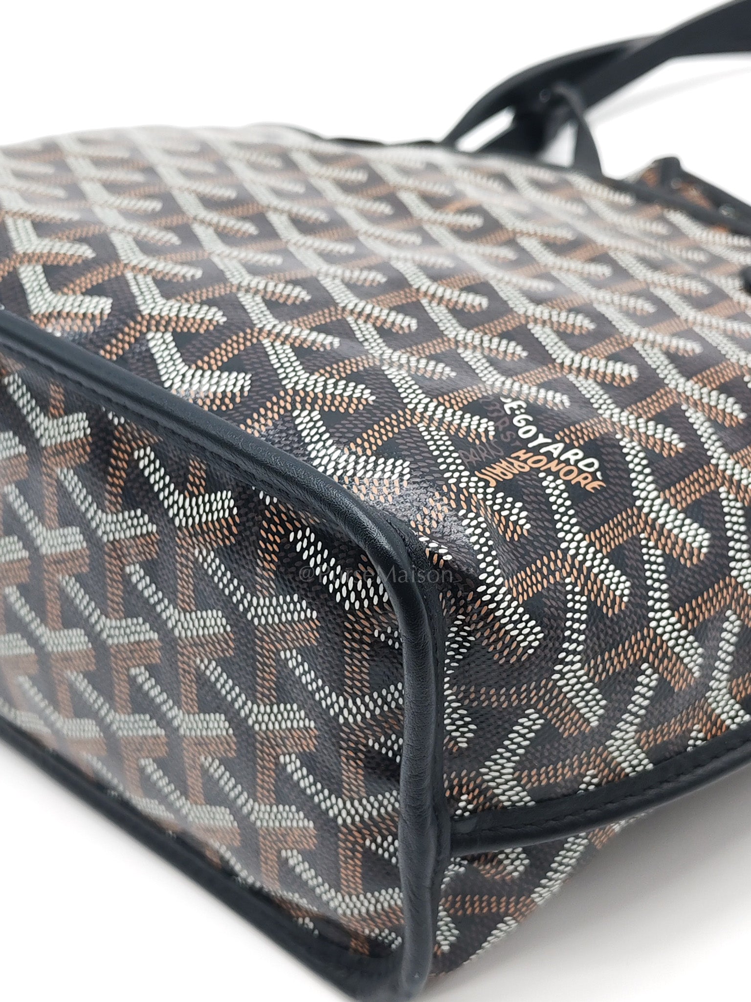 Mini Anjou in Black Goyardine Canvas