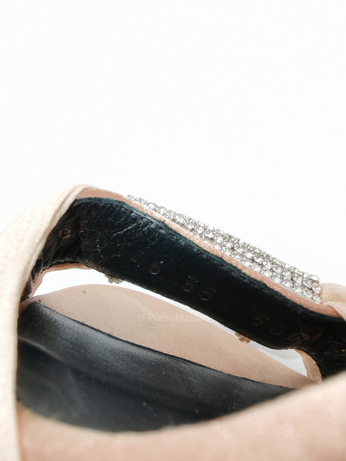 Guiseppe Zanotti Blush ETOILE Bow Crystal Sandals Heels Size 35 EU (22cm)