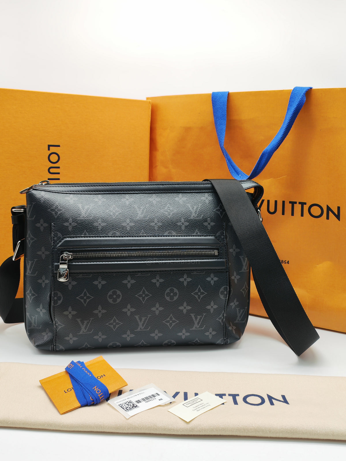 Louis Vuitton Odyssey Messenger Bag PM in Monogram Eclipse Canvas