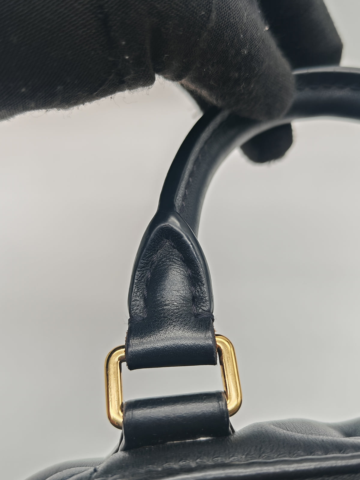 Louis Vuitton Alma BB in Black Bubblegram Quilted Calfskin Leather and Gold Hardware Microchip