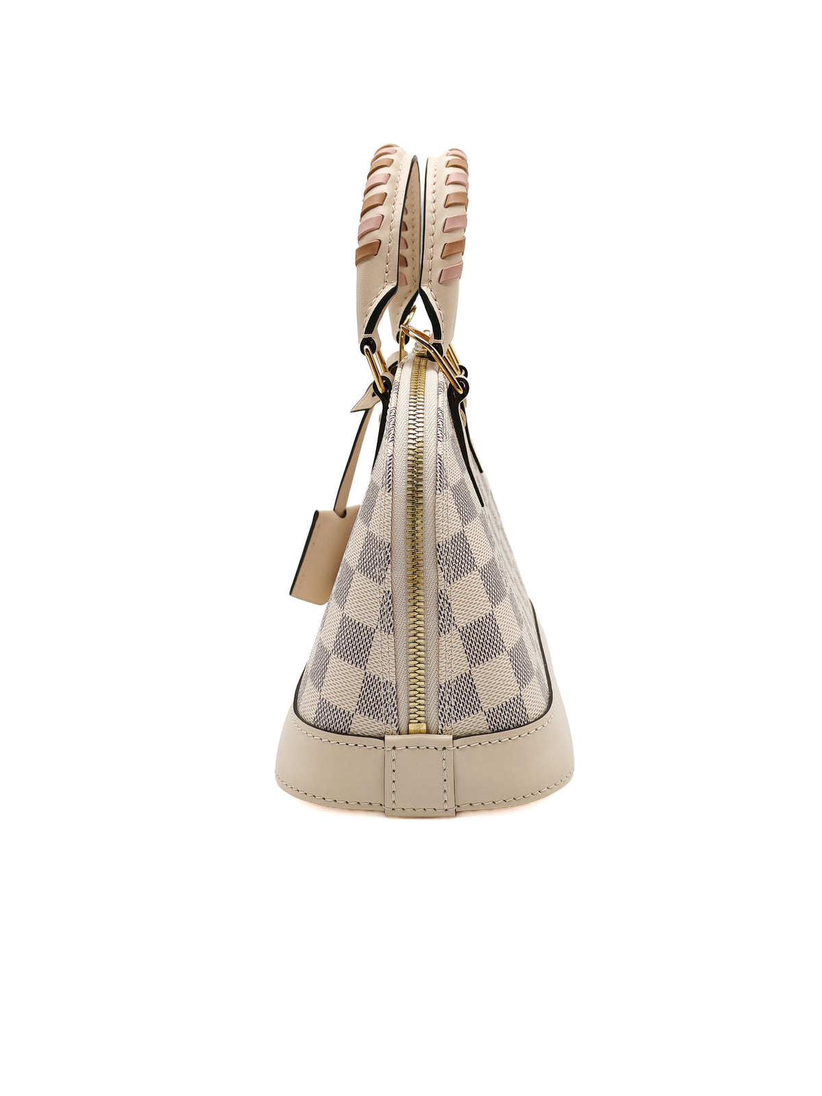 Louis Vuitton Alma BB in Damier Azur Canvas Braided Handles and Gold Hardware (Datecode: TH0036)