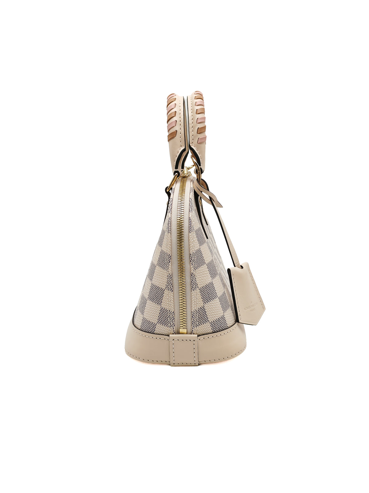 Louis Vuitton Alma BB in Damier Azur Canvas Braided Handles and Gold Hardware (Datecode: TH0036)
