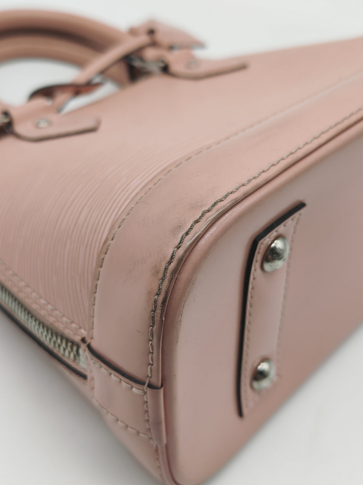 Louis Vuitton Alma BB Handbag in Rose Ballerine Epi Leather and Silver Hardware (Datecode: SN3240)