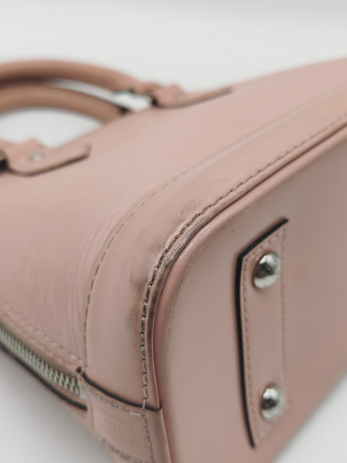 Louis Vuitton Alma BB Handbag in Rose Ballerine Epi Leather and Silver Hardware (Datecode: SN3240)