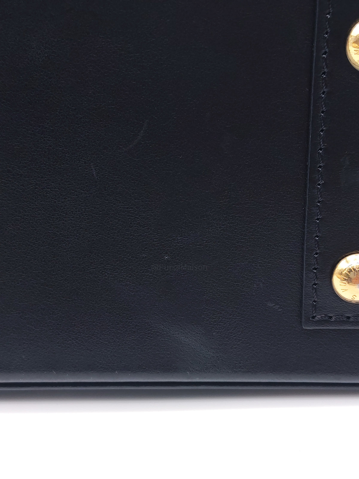 Louis Vuitton Alma BB in Malletage White and Black Lambskin Leather Gold Hardware Microchip
