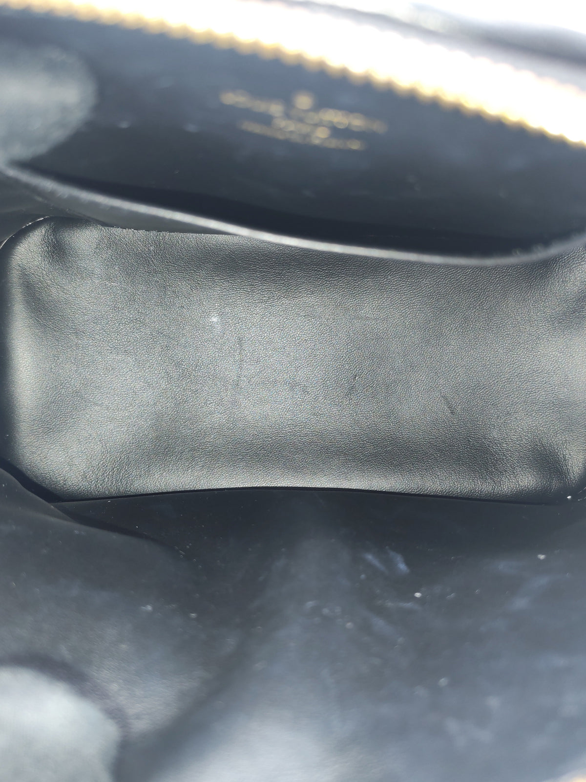 Louis Vuitton Alma BB in Malletage White and Black Lambskin Leather Gold Hardware Microchip
