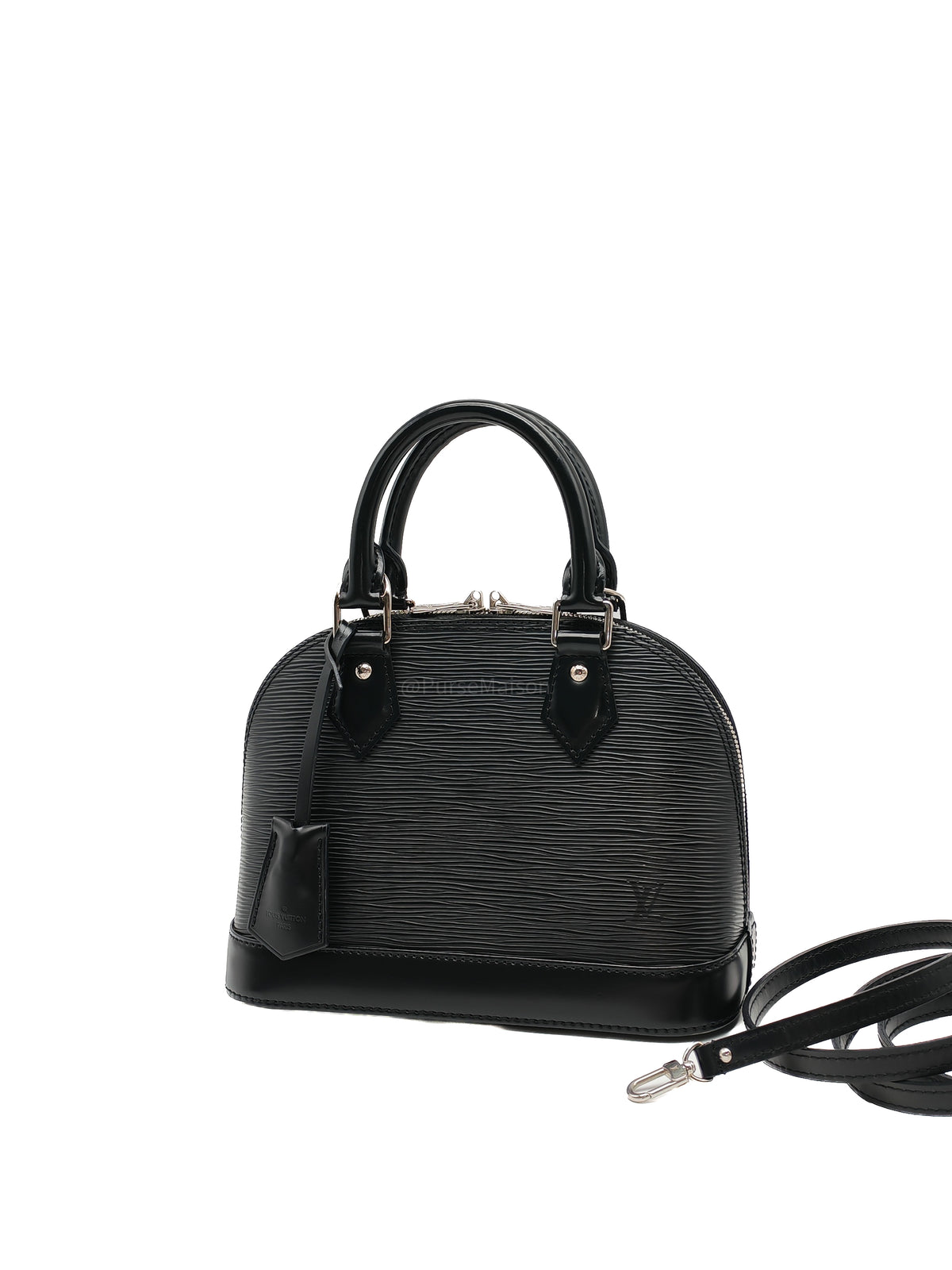 Louis Vuitton Alma BB in Black Epi Leather Silver Hardware (Date Code: AA1139)
