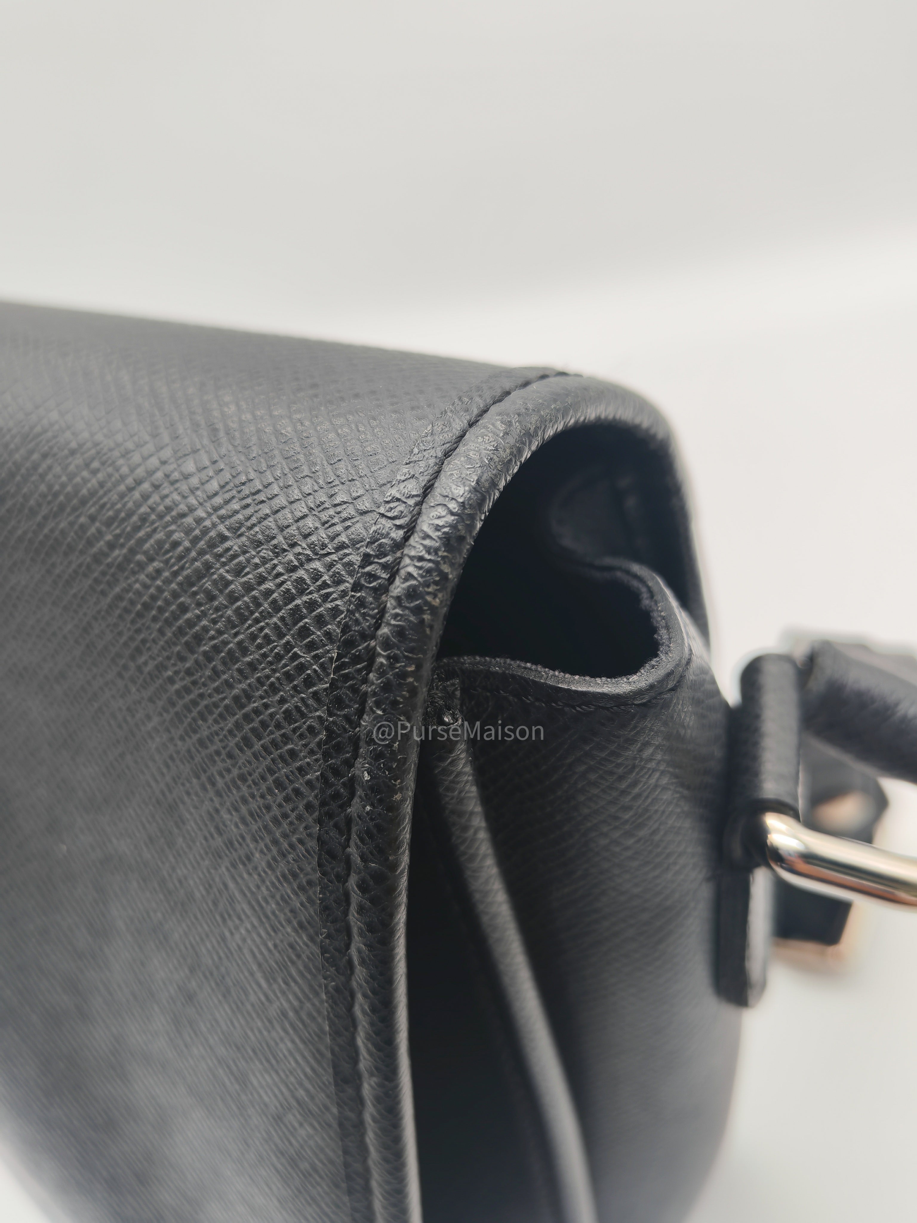 Louis Vuitton Andrei Messenger Bag in Black Taiga Leather and Silver Hardware (Datecode: BA2008)