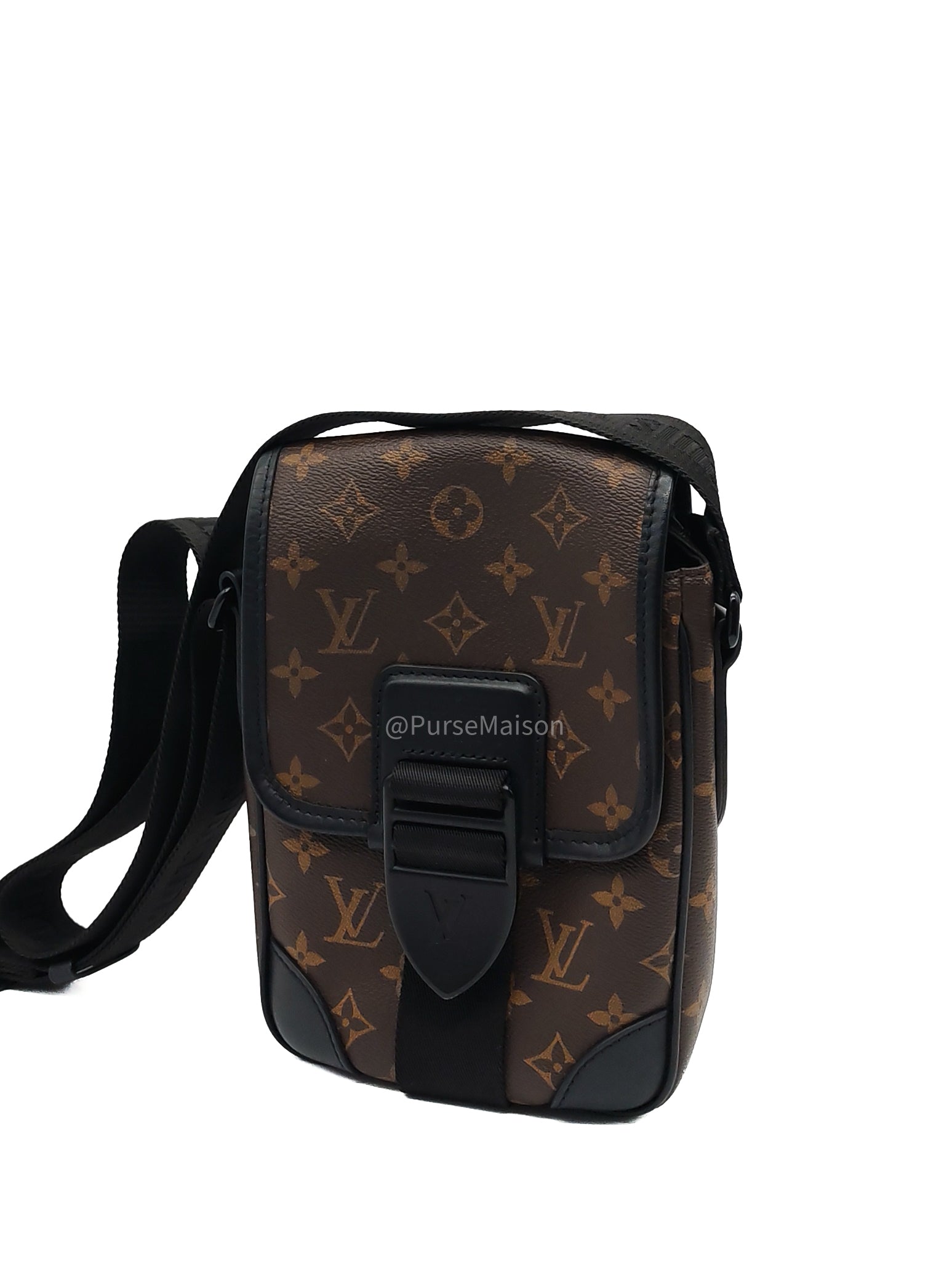 Louis Vuitton Macassar Archy Monogram Canvas Messenger Bag (Microchip)