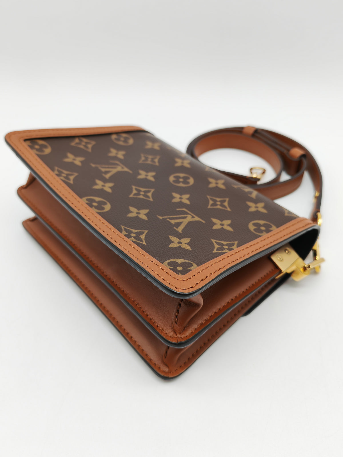 Louis Vuitton Mini Dauphine Bag in Monogram Reverse Canvas and Gold Hardware (Datecode: AA3179)