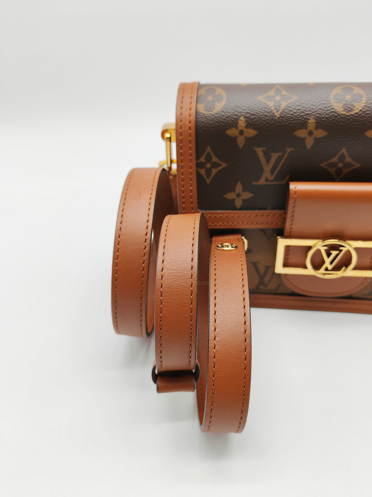 Louis Vuitton Mini Dauphine Bag in Monogram Reverse Canvas and Gold Hardware (Datecode: AA3179)