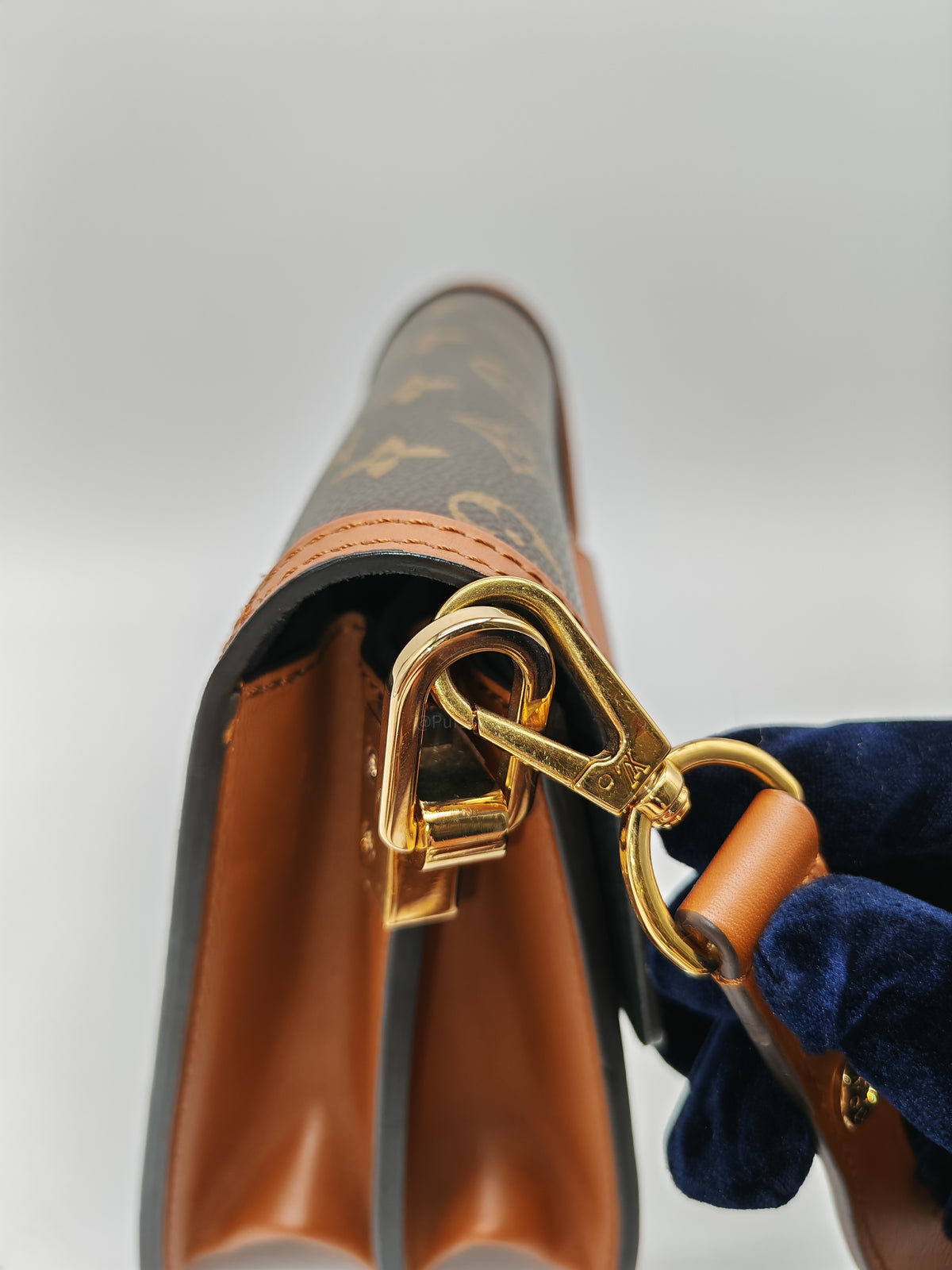 Louis Vuitton Mini Dauphine Bag in Monogram Reverse Canvas and Gold Hardware (Datecode: AA3179)
