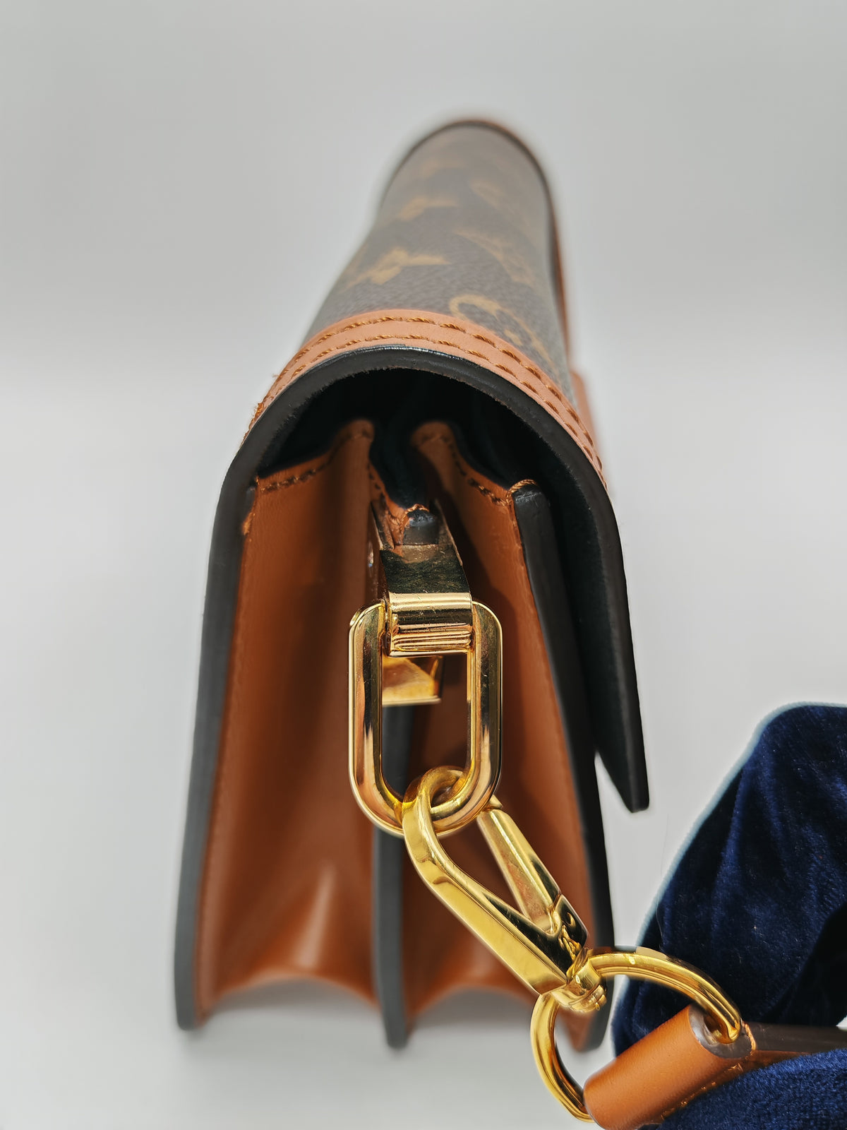 Louis Vuitton Mini Dauphine Bag in Monogram Reverse Canvas and Gold Hardware (Datecode: AA3179)