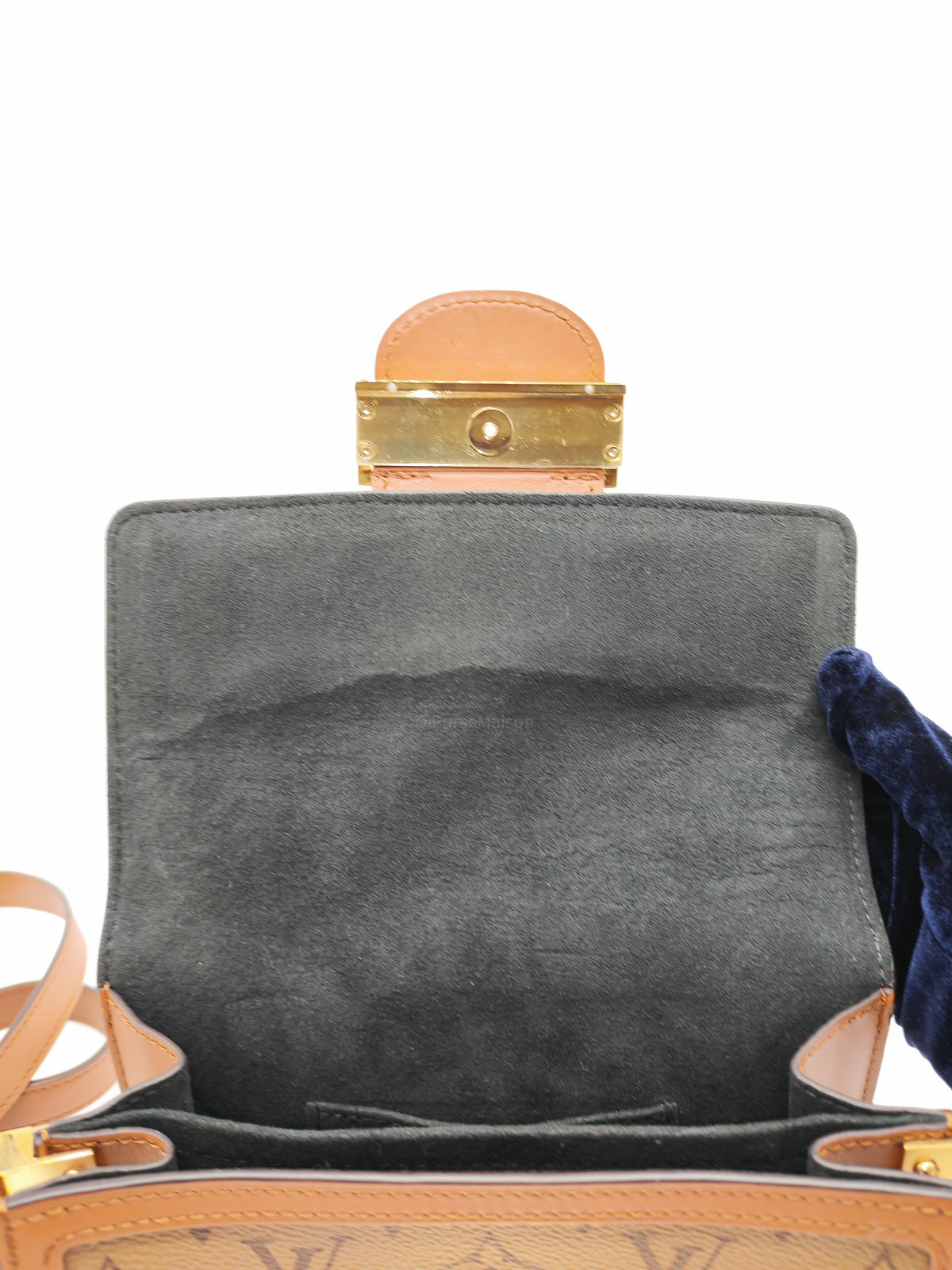 Louis Vuitton Mini Dauphine Bag in Monogram Reverse Canvas and Gold Hardware (Datecode: AA3179)