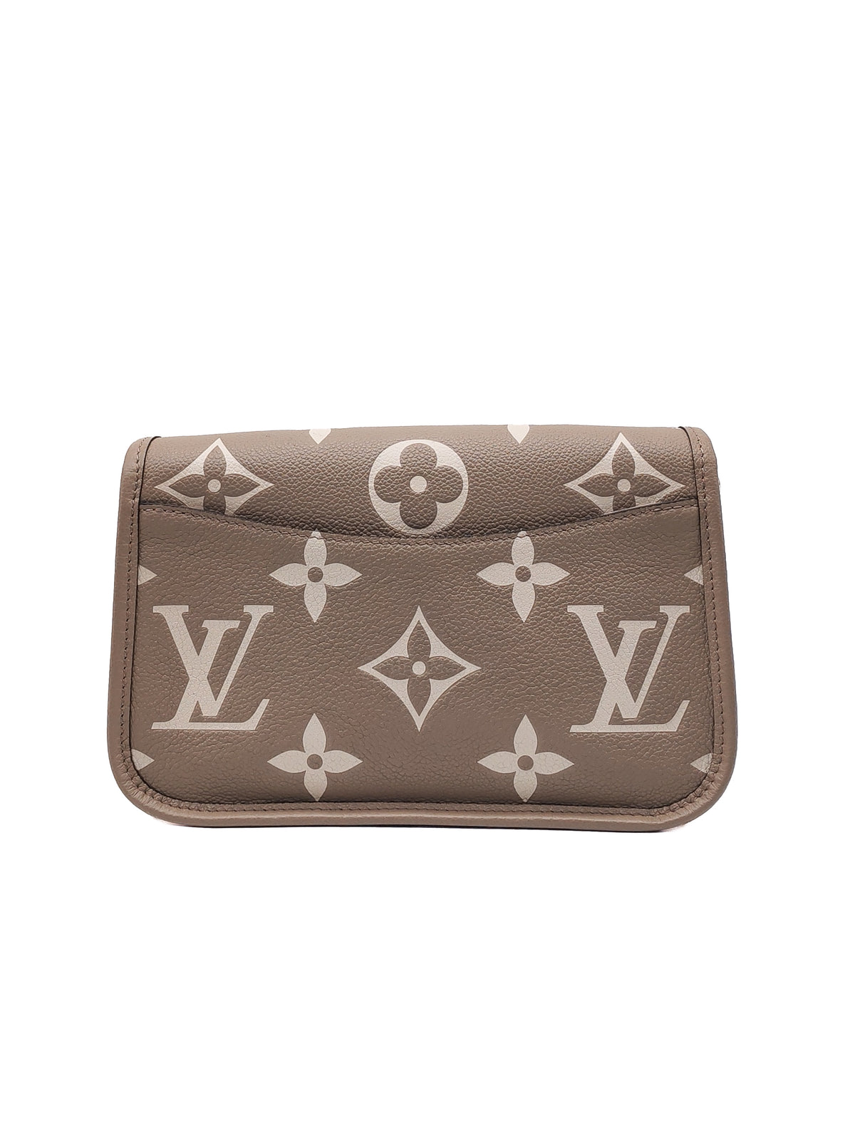 Louis Vuitton Diane PM in Beige Monogram Empreinte Leather and Gold Hardware Microchip