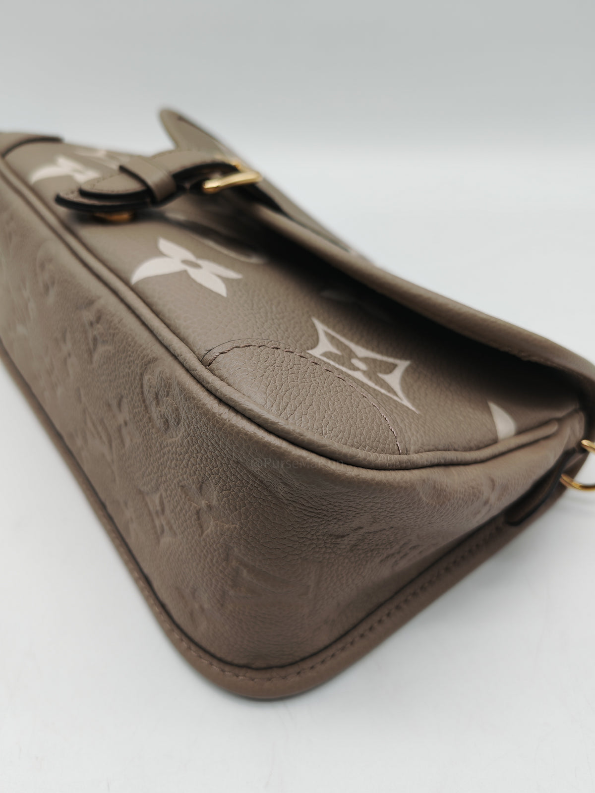 Louis Vuitton Diane PM in Beige Monogram Empreinte Leather and Gold Hardware Microchip