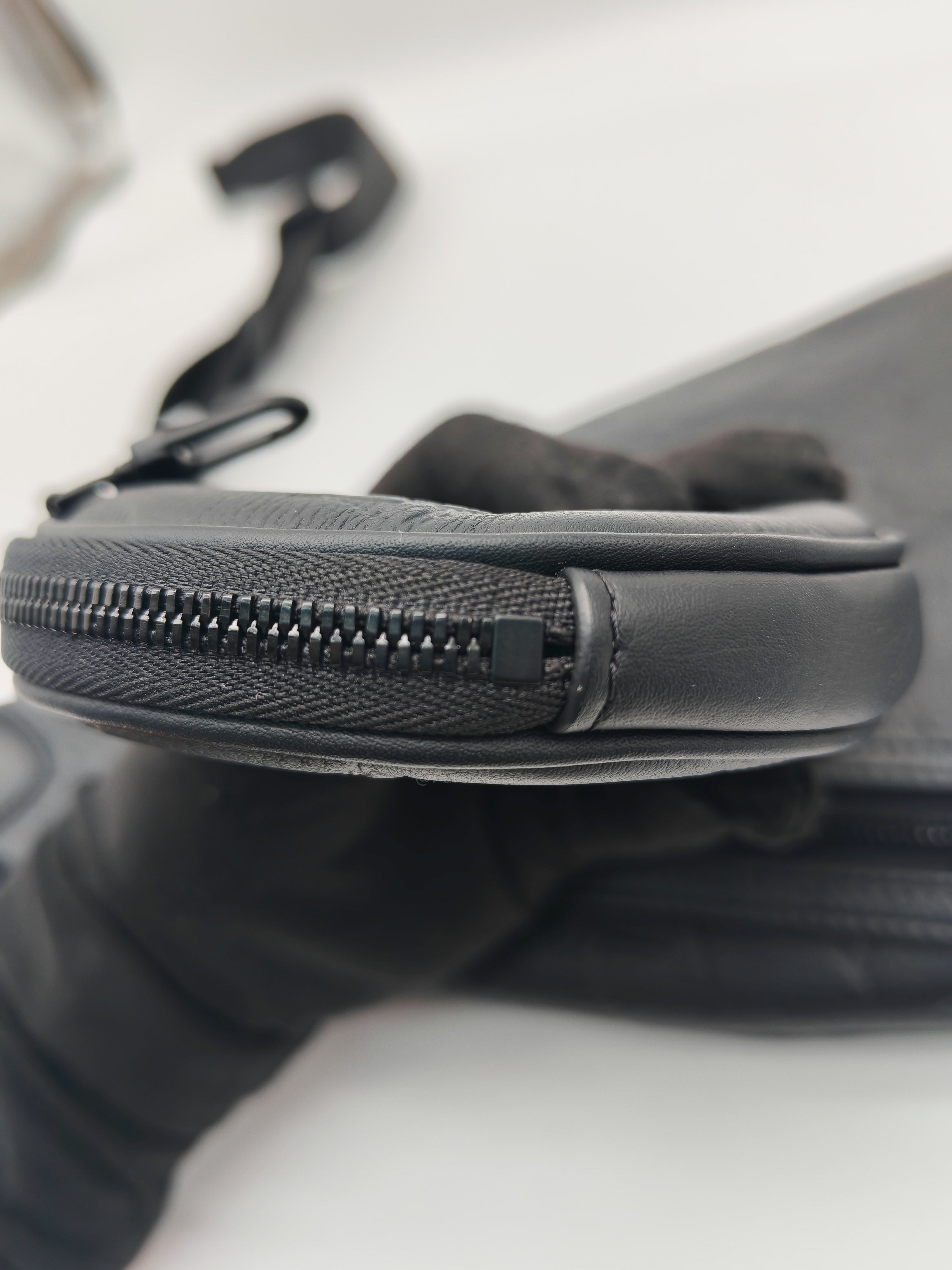 Louis Vuitton Duo Sling Bag in Monogram Shadow in Black Calfskin Leather