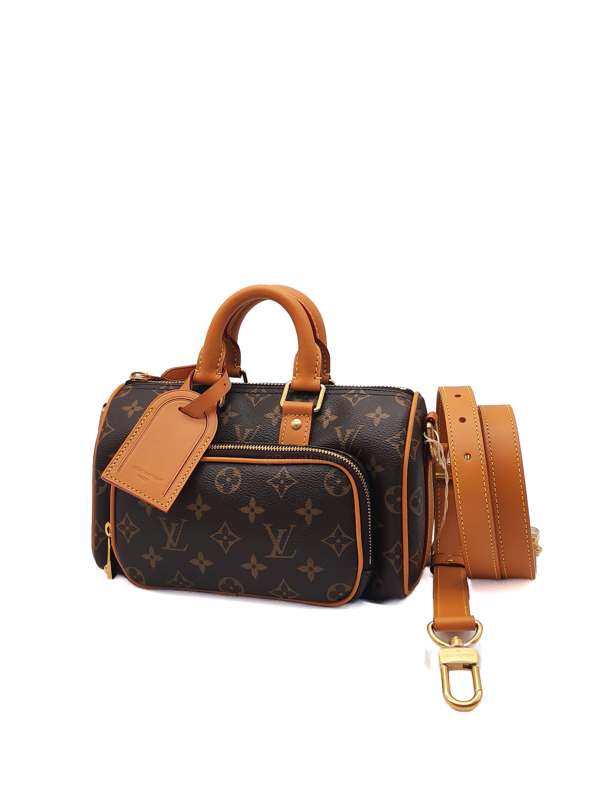 Louis Vuitton Keepall Bandouliere 25 in Monogram Canvas Top Handle Bag (Microchip)